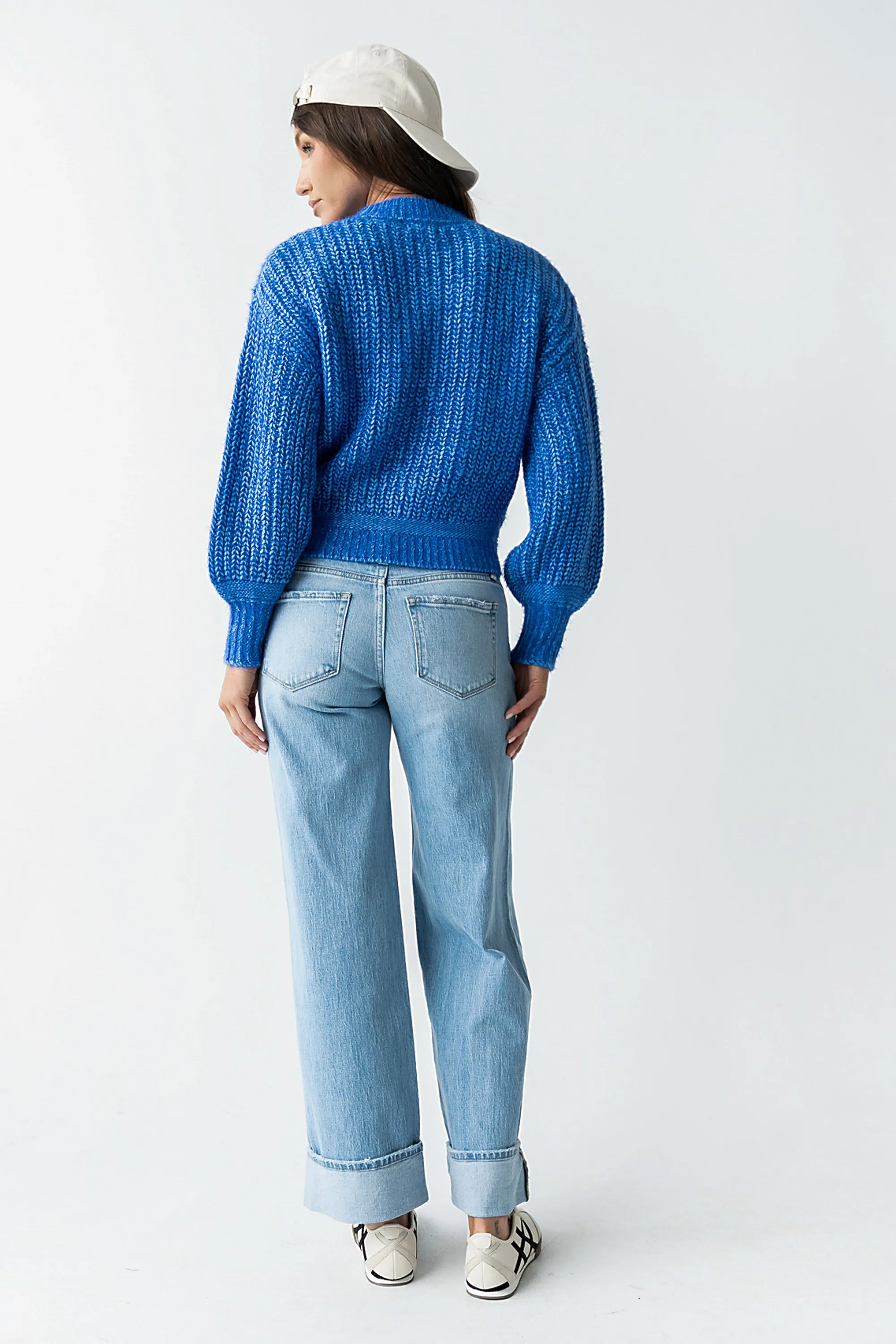 Noel Two Toned Sweater in Blue - FINAL SALE sold by bohme product image thumbnail 4