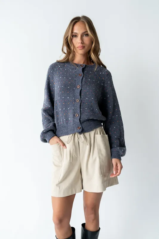 Sophie Knit Cardigan in Navy sold by bohme