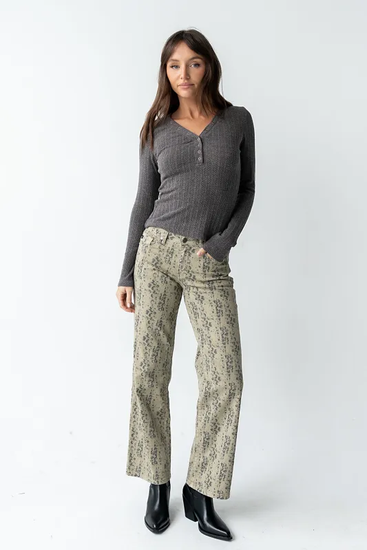 Mckayla Textured Top in Charcoal sold by bohme