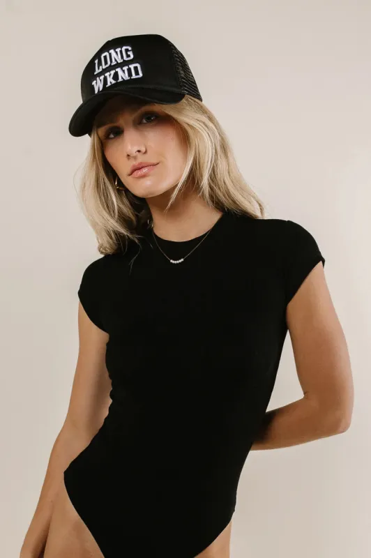 Holly Ribbed Bodysuit in Black - FINAL SALE sold by bohme