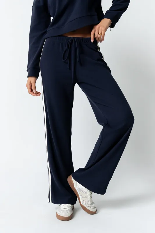 Kourtney Waffle Knit Pants in Navy sold by bohme
