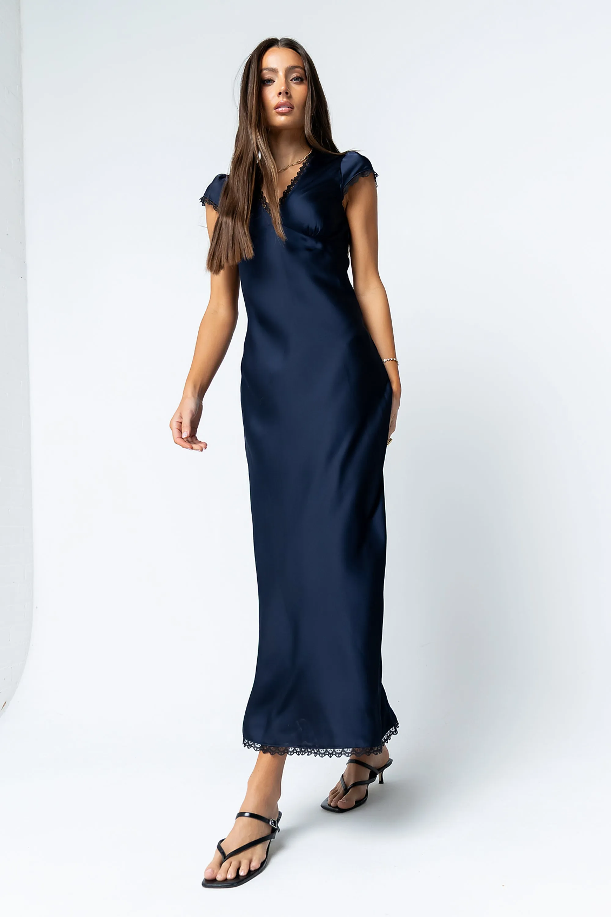 Wrenna Satin Maxi Dress sold by bohme product image thumbnail 5