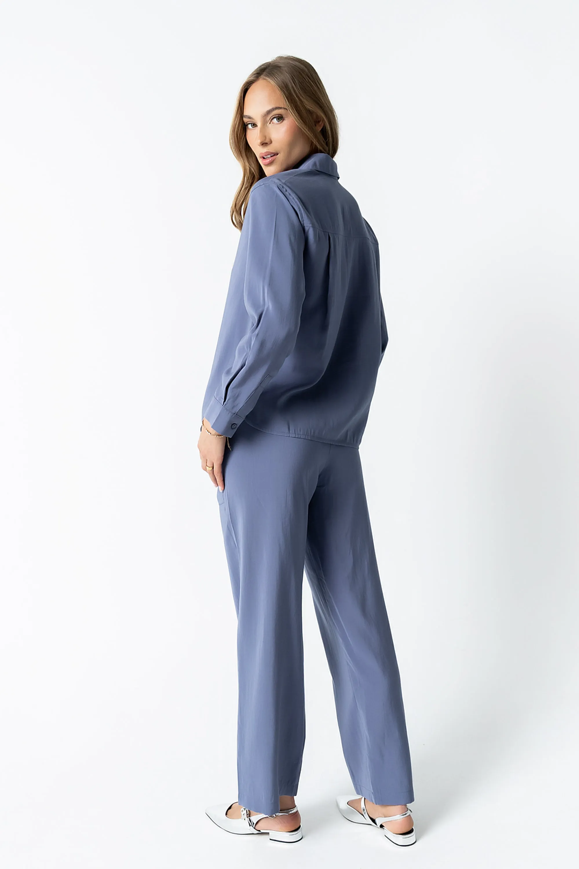 Tacie Button Up in Blue - FINAL SALE sold by bohme product image thumbnail 5