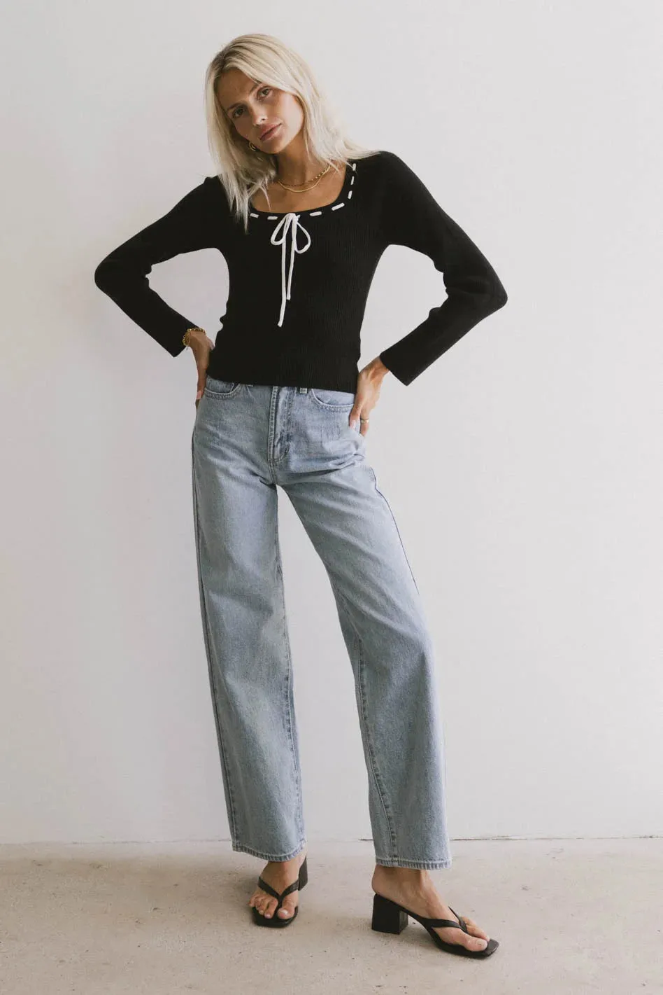 Swenn Ribbed Top in Black sold by bohme product image thumbnail 5