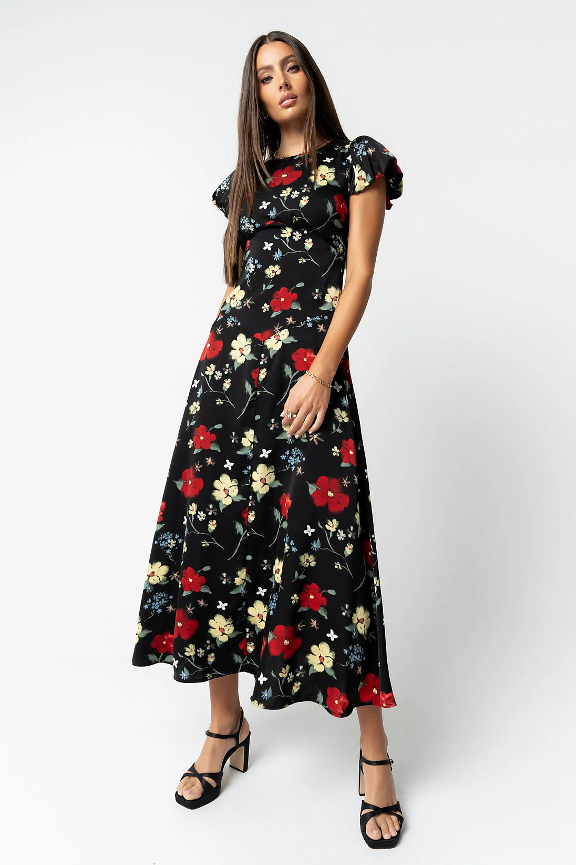 Jenna Floral Maxi Dress in Black sold by bohme product image thumbnail 2