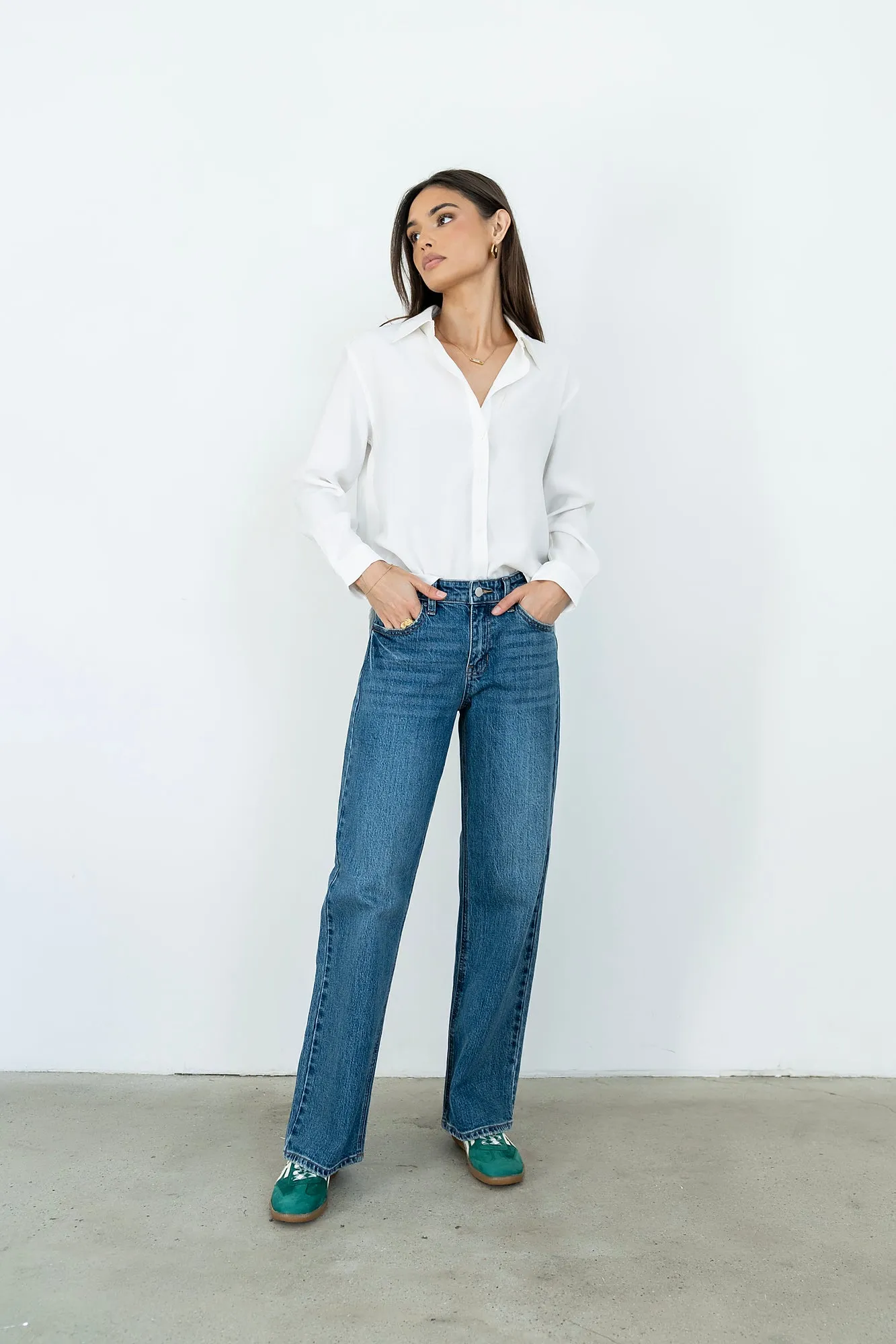 Tacie Button Up in White sold by bohme product image thumbnail 2