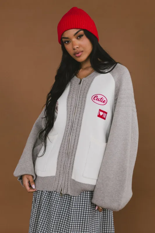 Paula Oversized Jacket in Grey sold by bohme