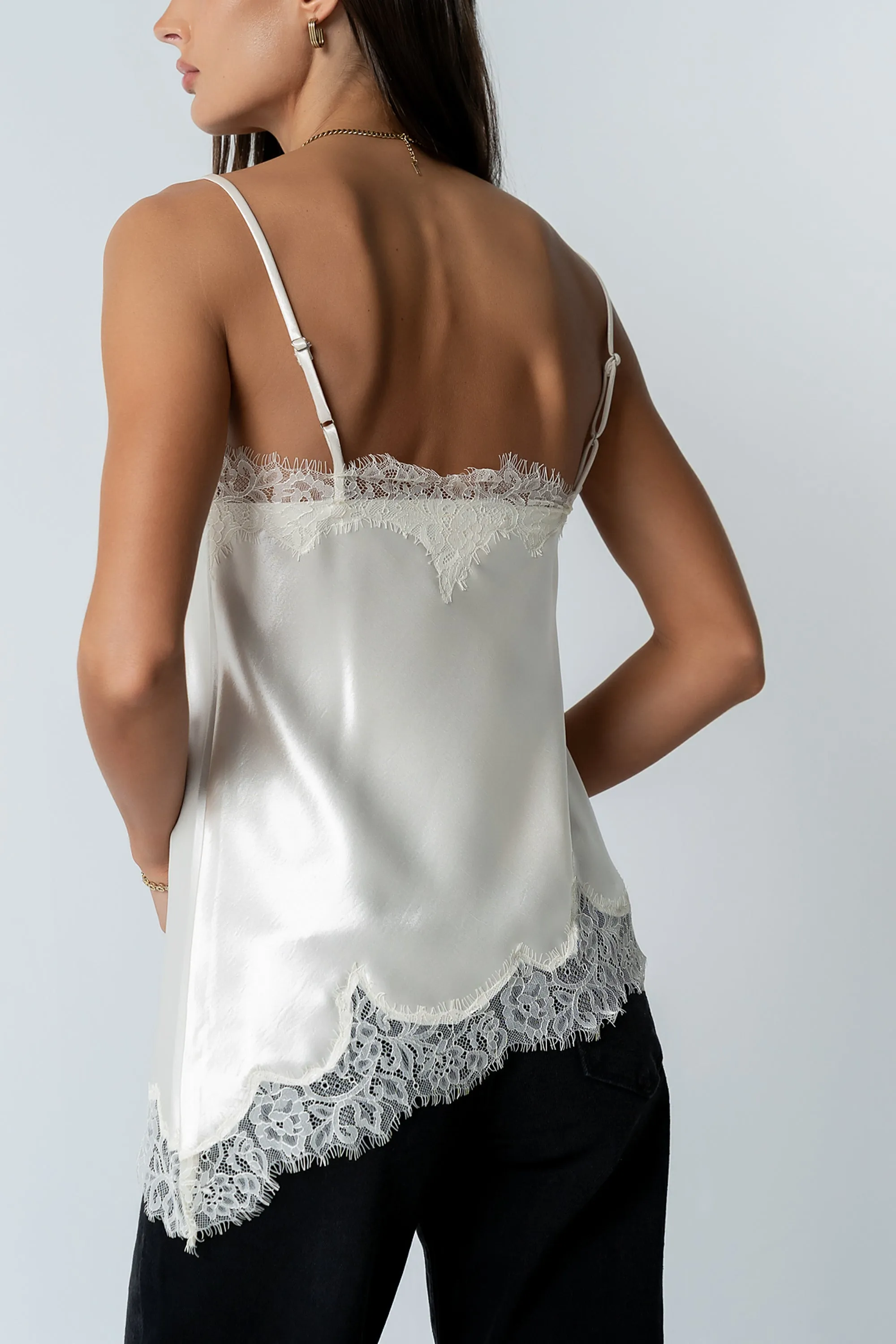 Marlie Asymmetrical Top in Cream sold by bohme product image thumbnail 3