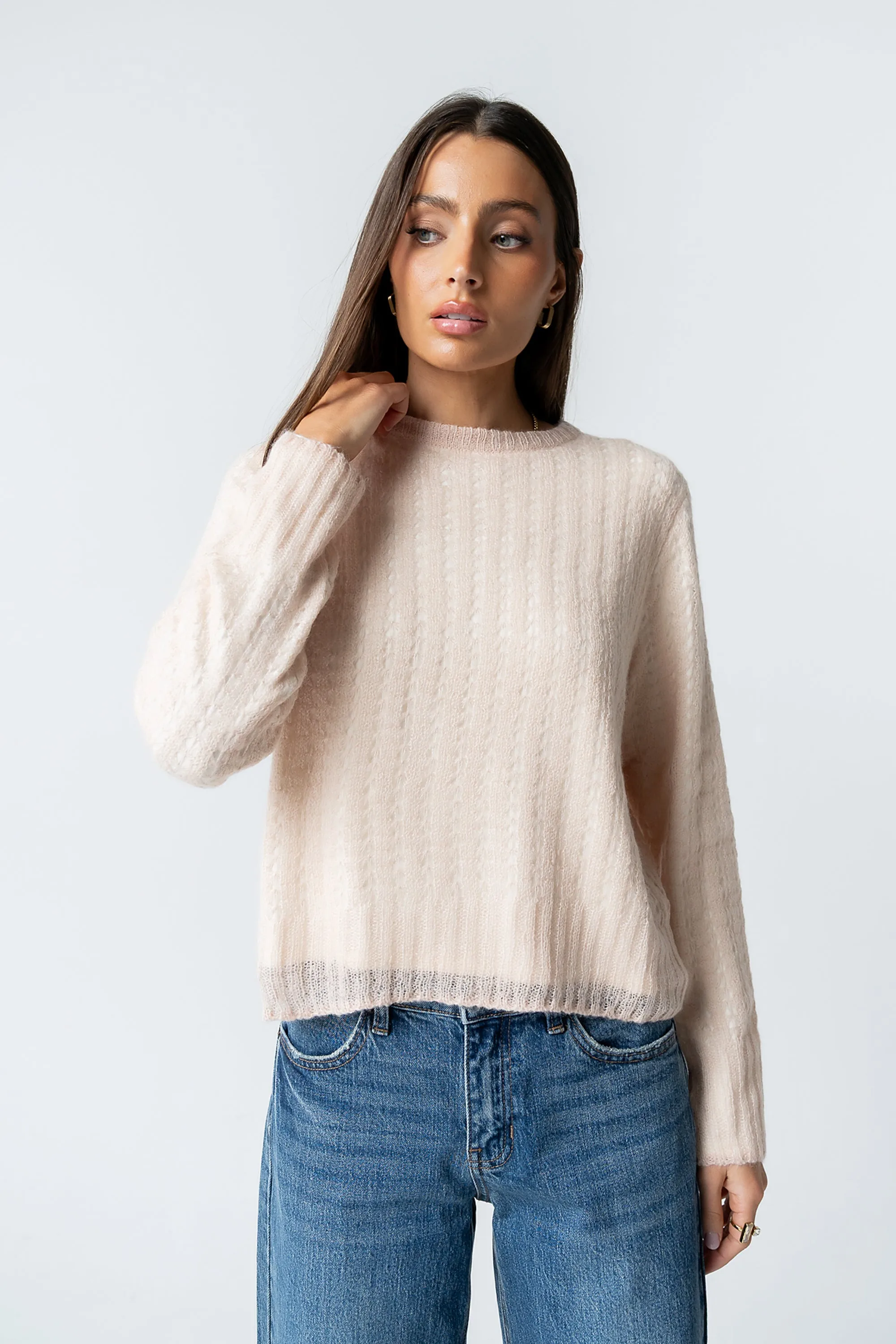 Leo Layered Sweater in Pink - FINAL SALE sold by bohme product image thumbnail 5
