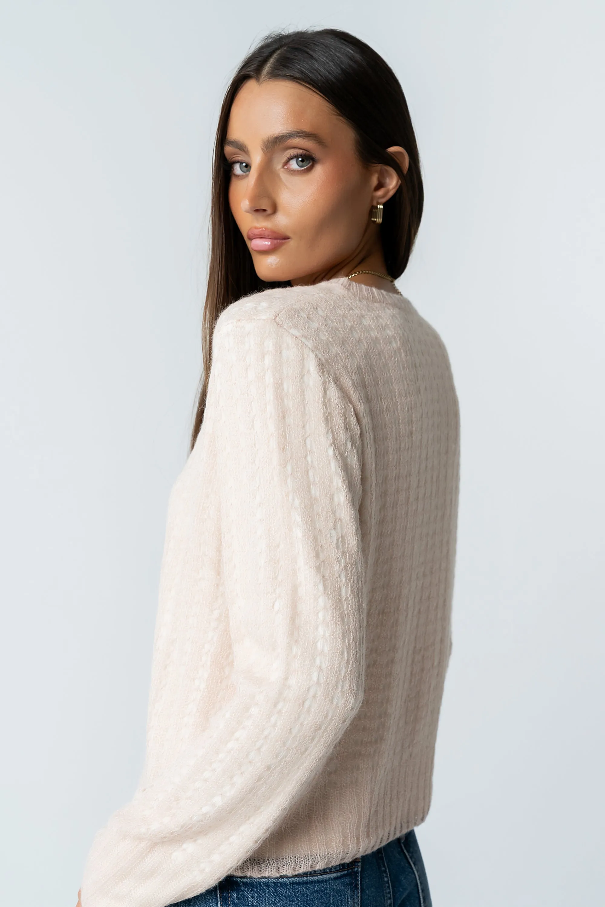 Leo Layered Sweater in Pink - FINAL SALE sold by bohme product image thumbnail 3