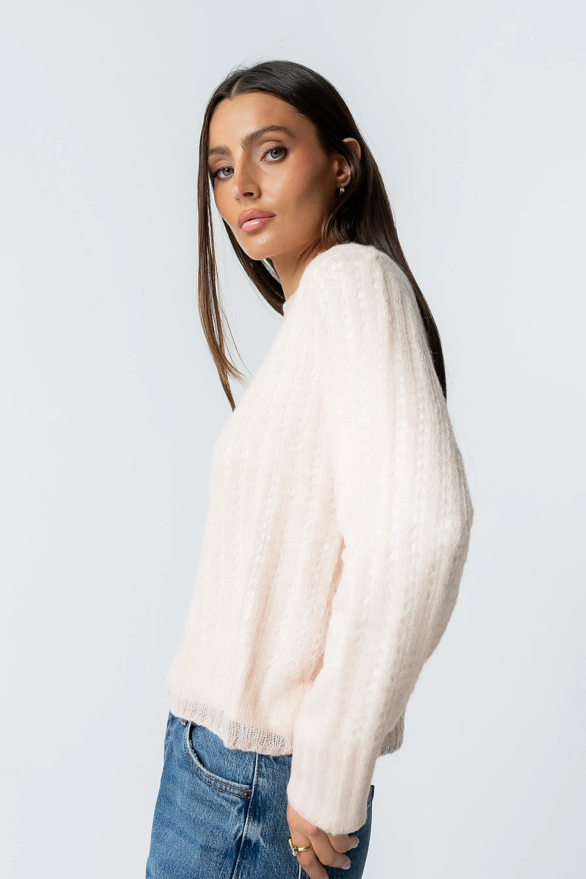 Leo Layered Sweater in Pink - FINAL SALE sold by bohme product image thumbnail 4