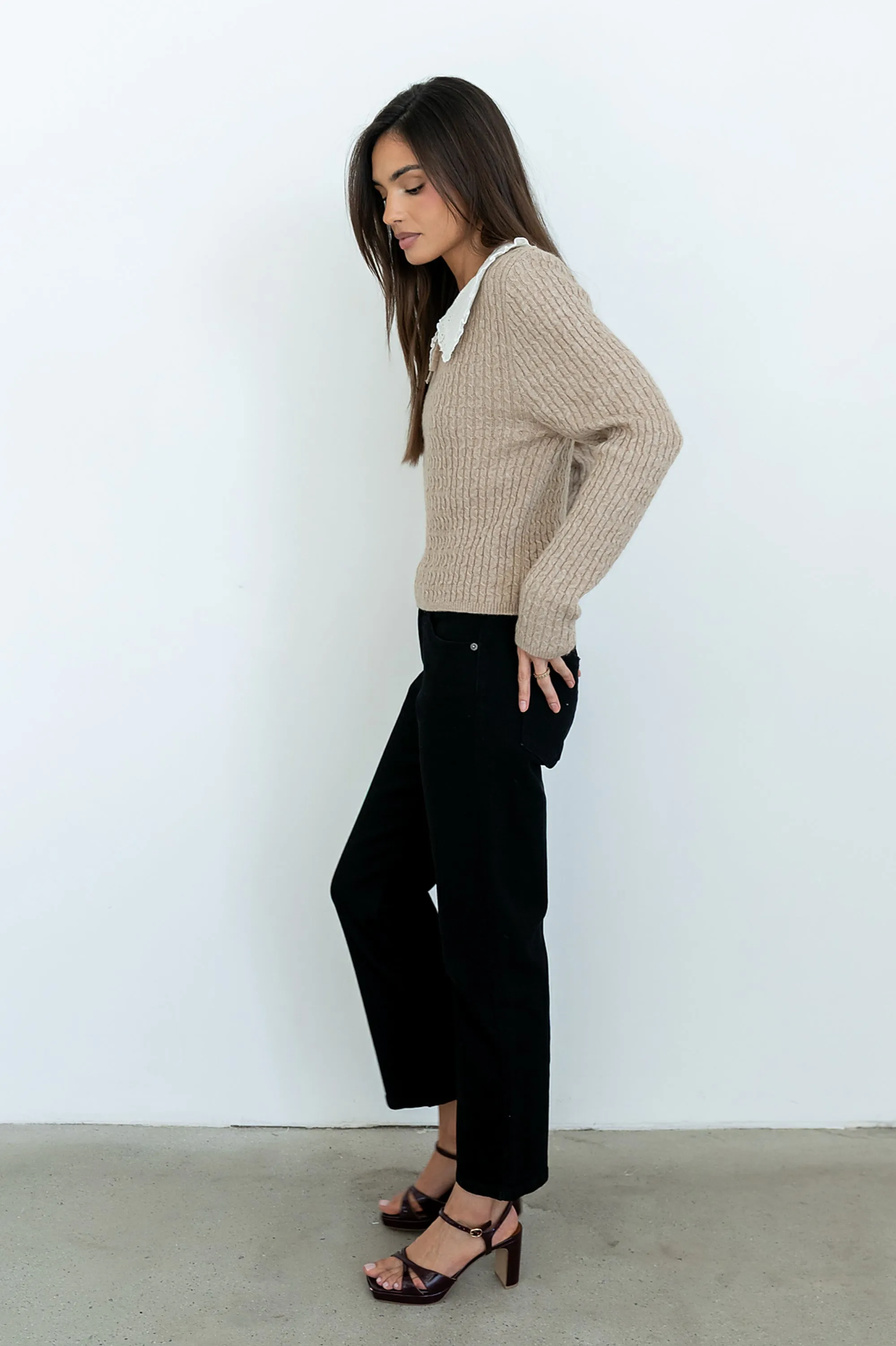 Reya Straight Leg Jeans in Washed Black sold by bohme product image thumbnail 3