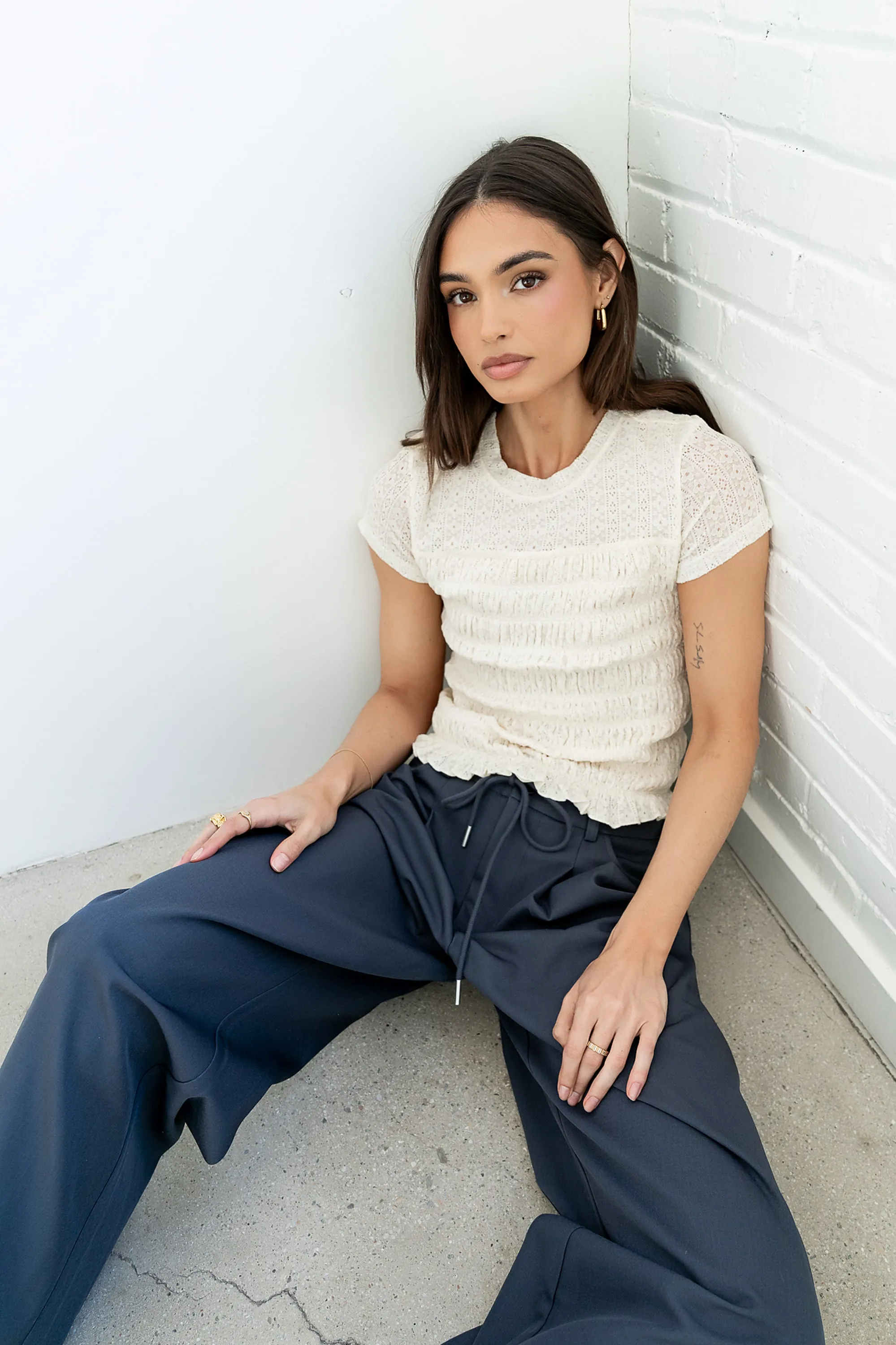 Marko Lace Top in Cream sold by bohme product image thumbnail 2