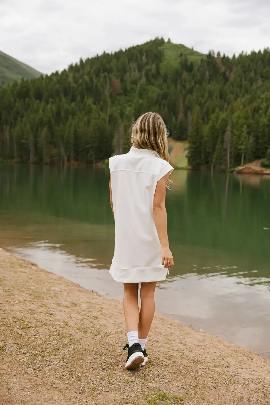 Emory Quarter Zip Dress in Ivory - FINAL SALE sold by bohme product image thumbnail 5
