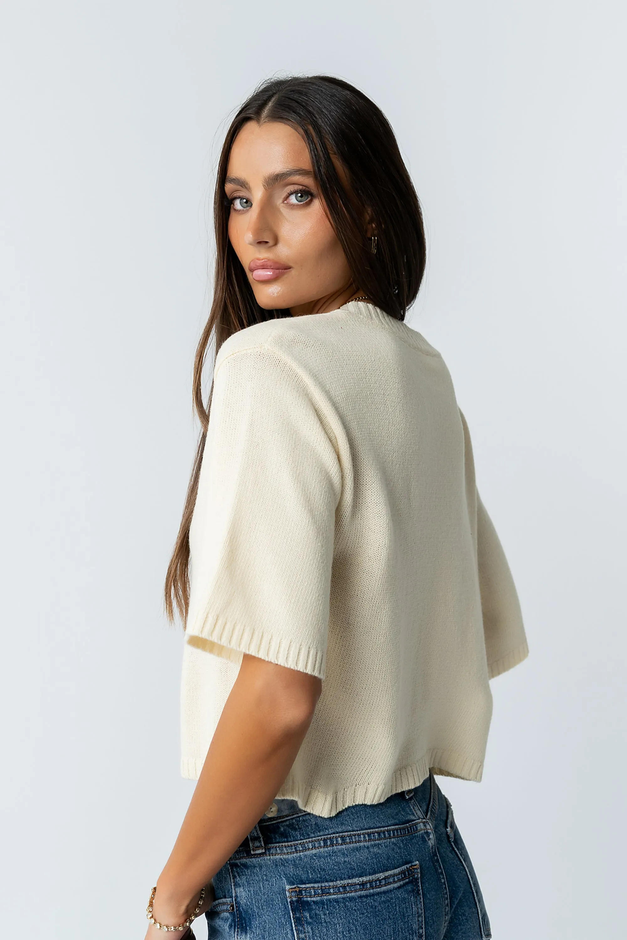Macey Knit Sweater in Yellow sold by bohme product image thumbnail 3
