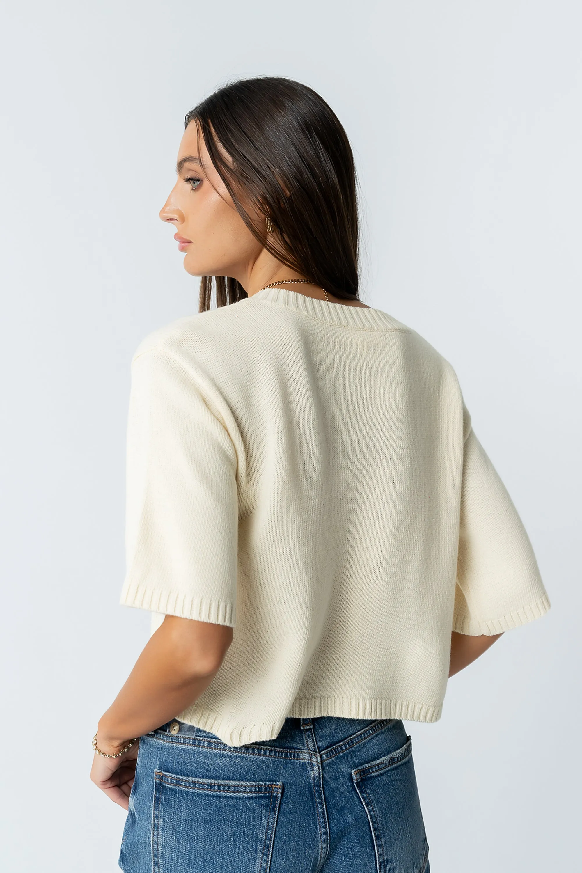 Macey Knit Sweater in Yellow sold by bohme product image thumbnail 4