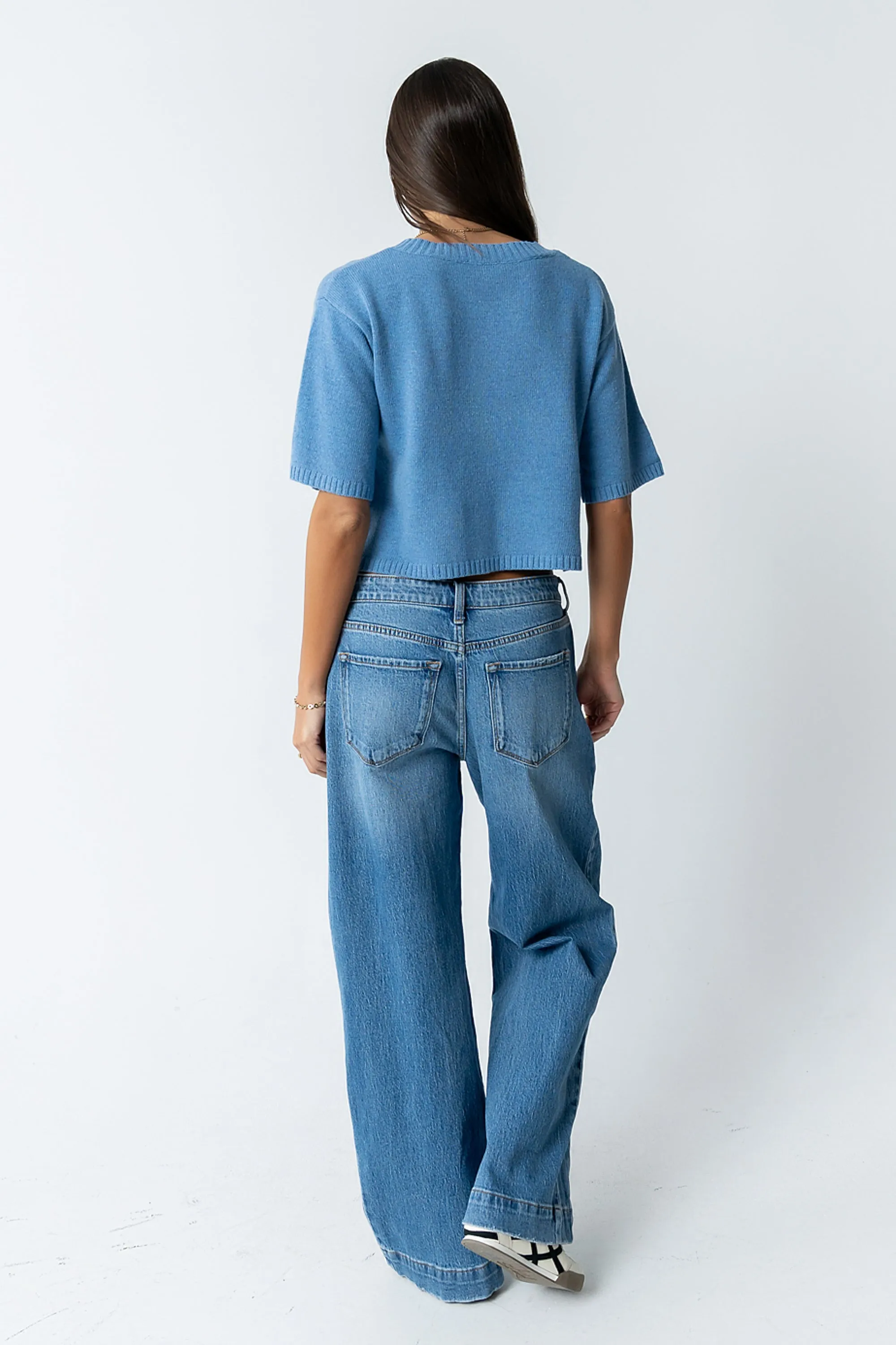 Macey Knit Sweater in Blue sold by bohme product image thumbnail 5