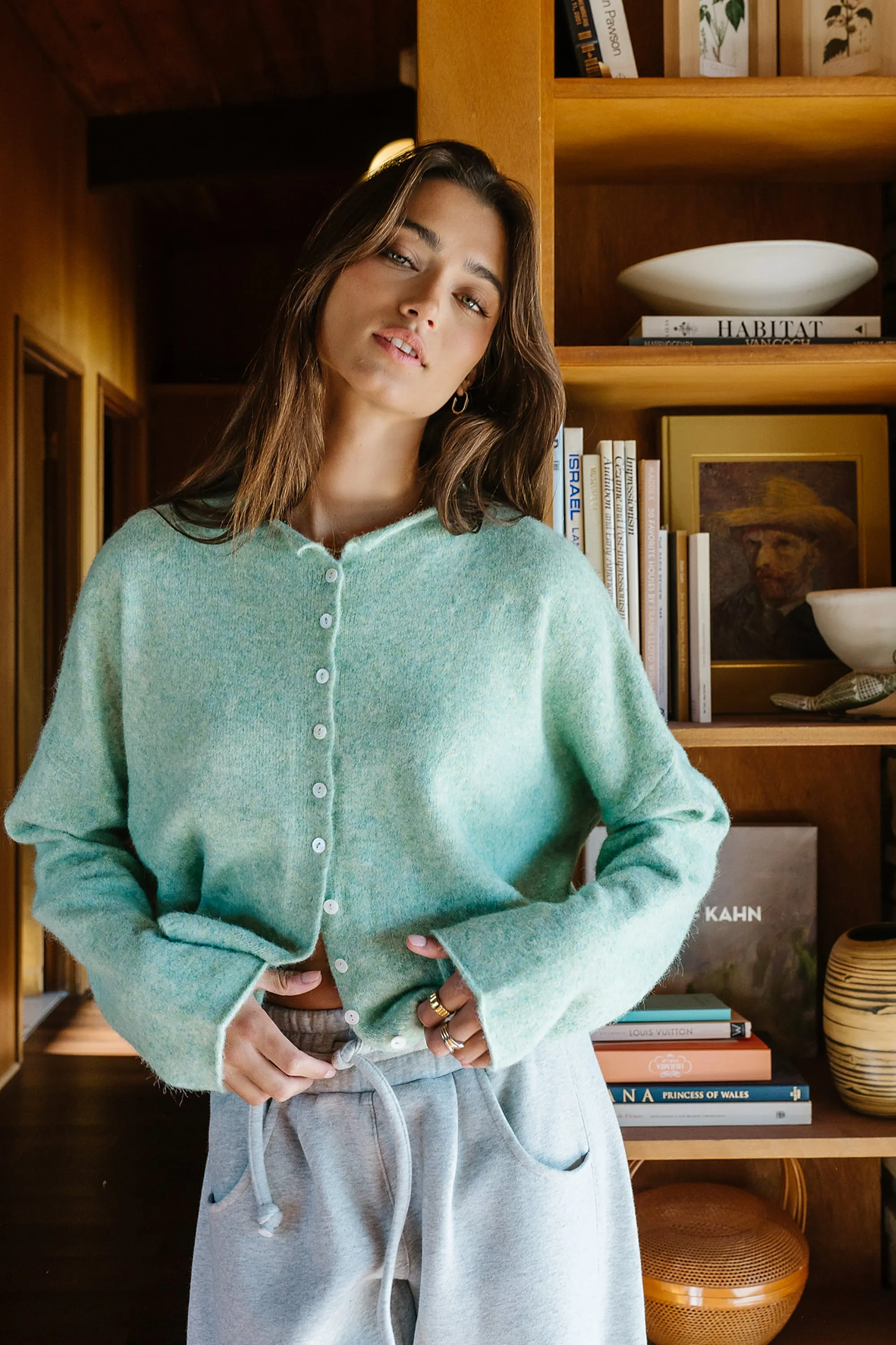 Maci Cardigan in Seafoam sold by bohme product image thumbnail 5
