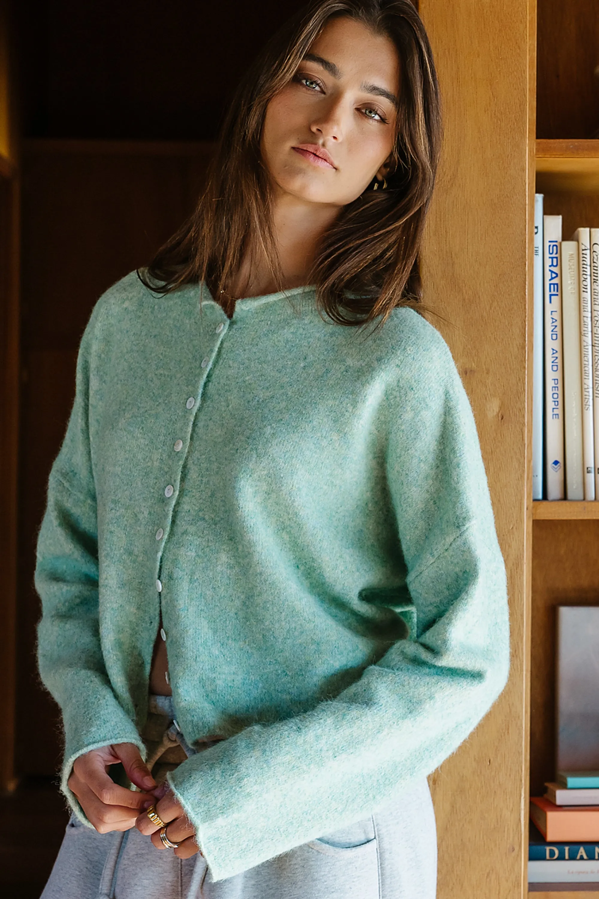 Maci Cardigan in Seafoam sold by bohme product image thumbnail 4