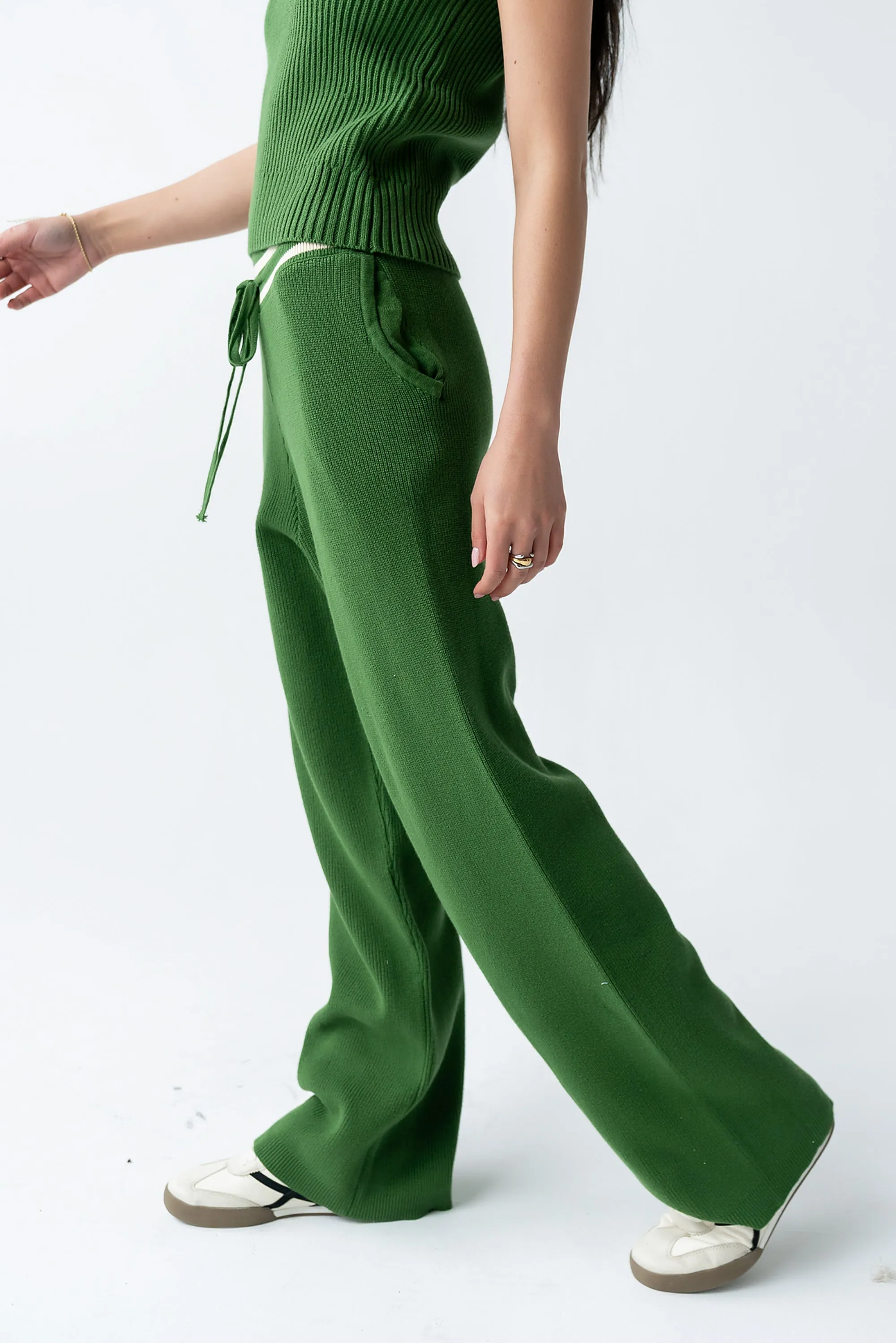 Brea Striped Pants in Green - FINAL SALE sold by bohme product image thumbnail 4