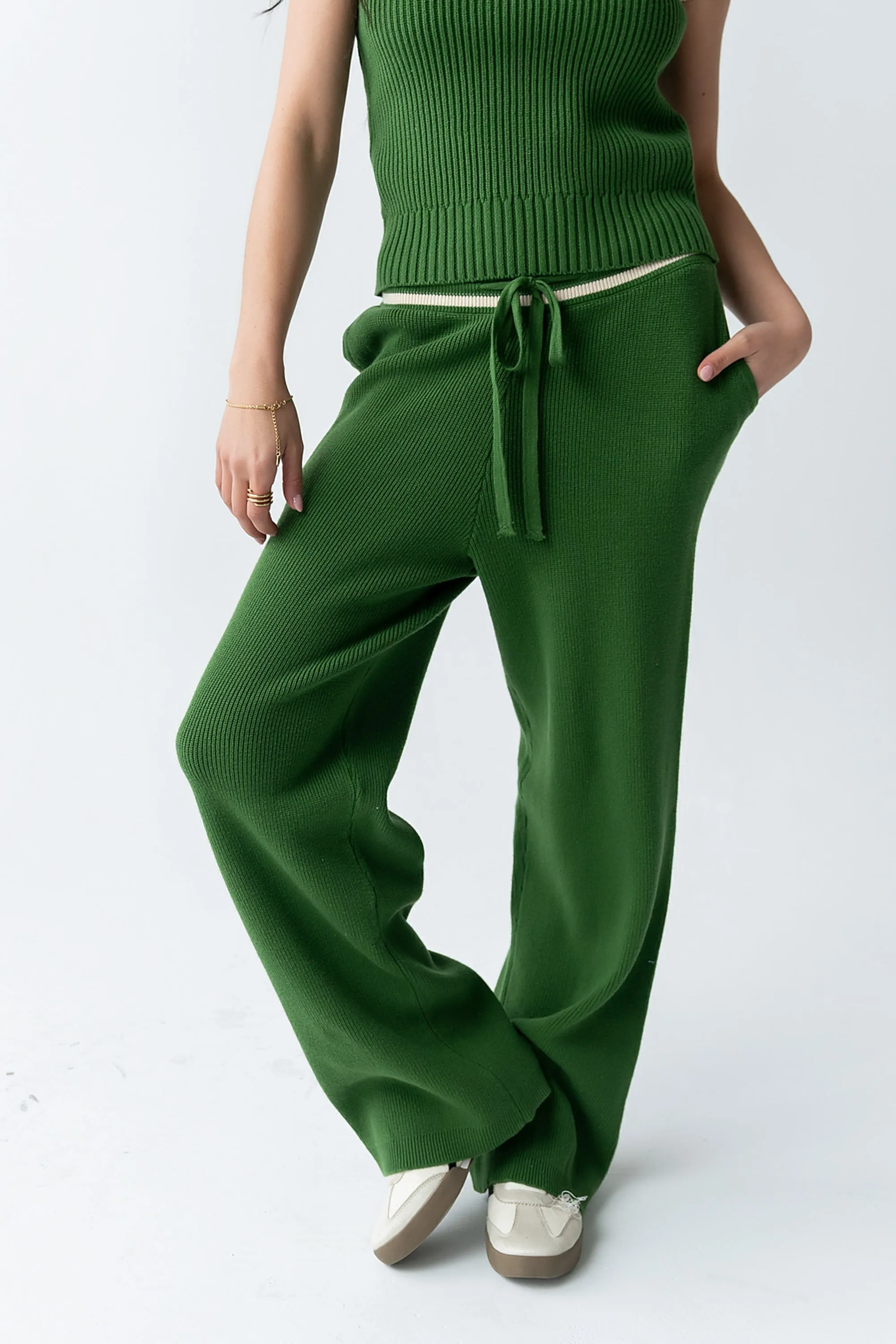 Brea Striped Pants in Green - FINAL SALE sold by bohme product image thumbnail 2
