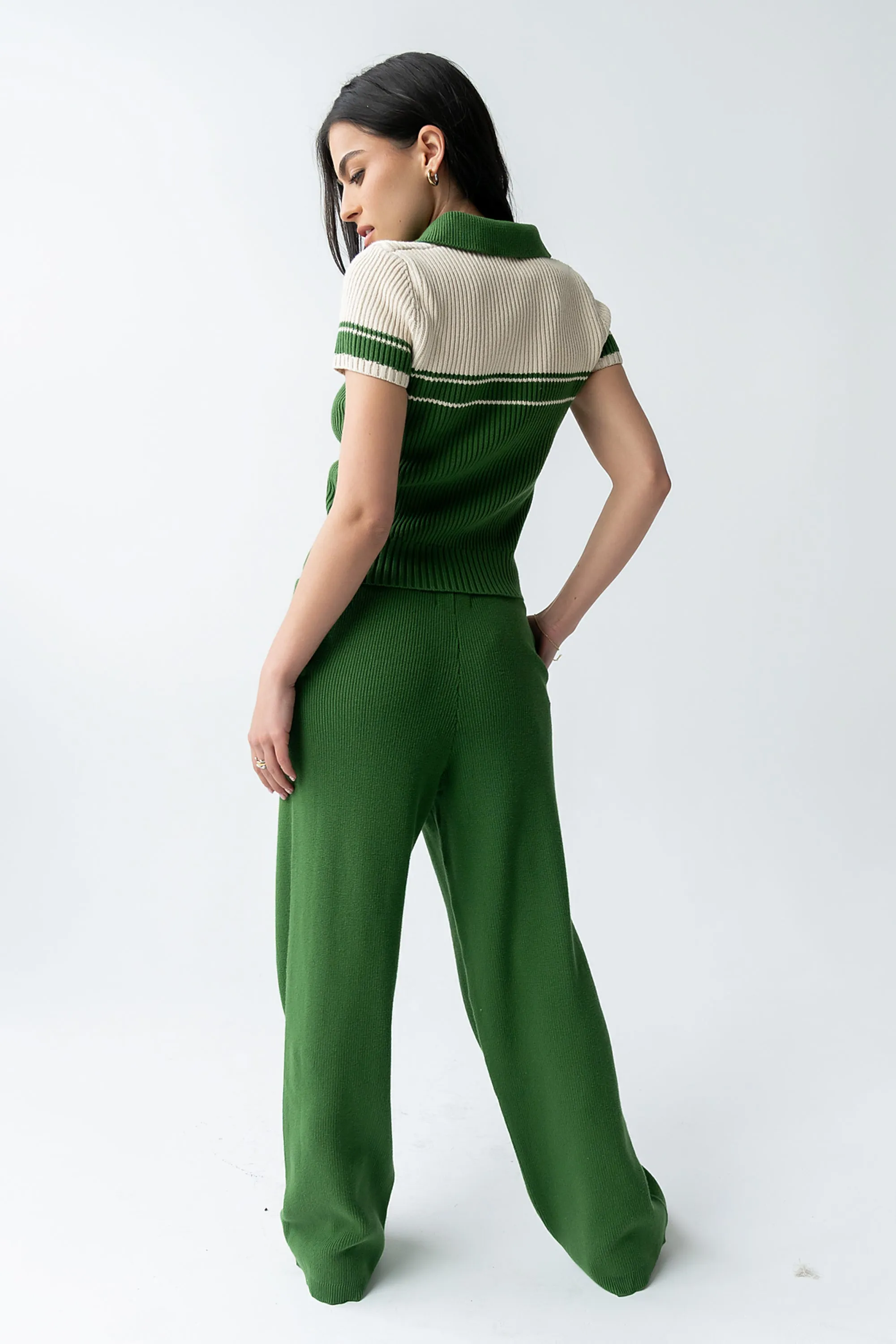 Brea Striped Pants in Green - FINAL SALE sold by bohme product image thumbnail 3