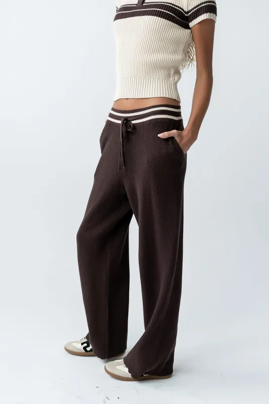 Brea Striped Pants in Brown made by bohme