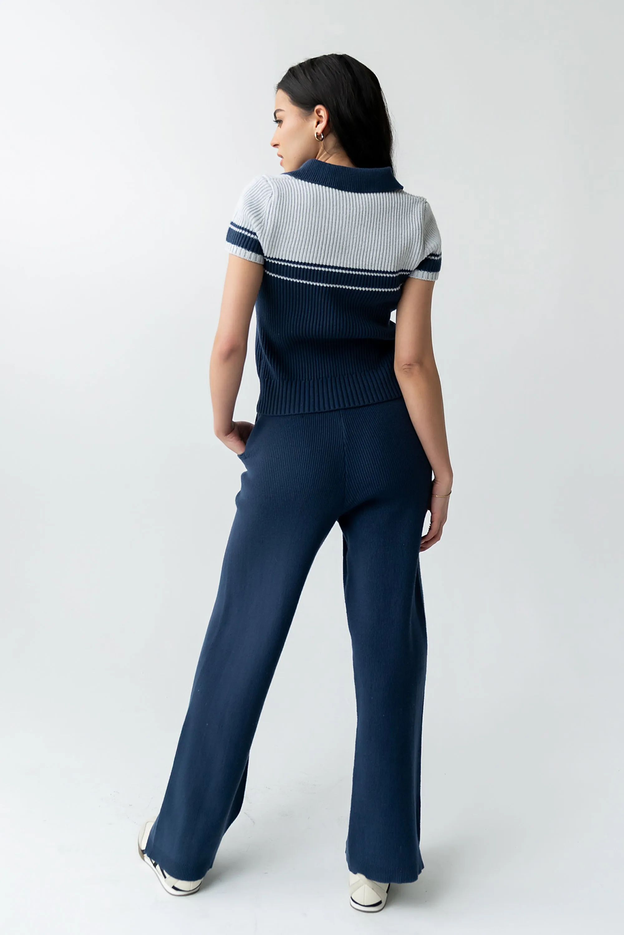 Brea Striped Pants in Blue - FINAL SALE sold by bohme product image thumbnail 5