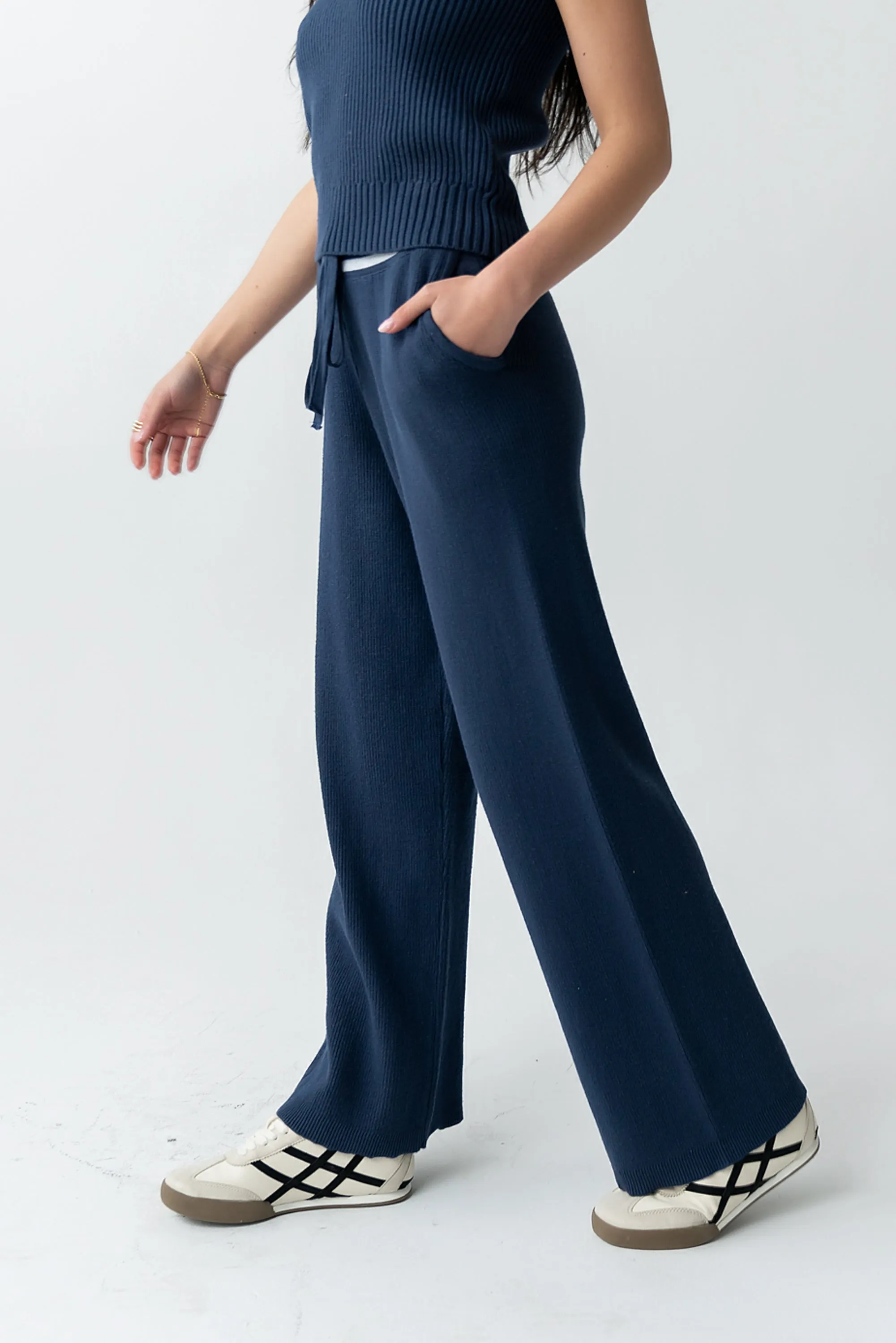 Brea Striped Pants in Blue - FINAL SALE sold by bohme product image thumbnail 4