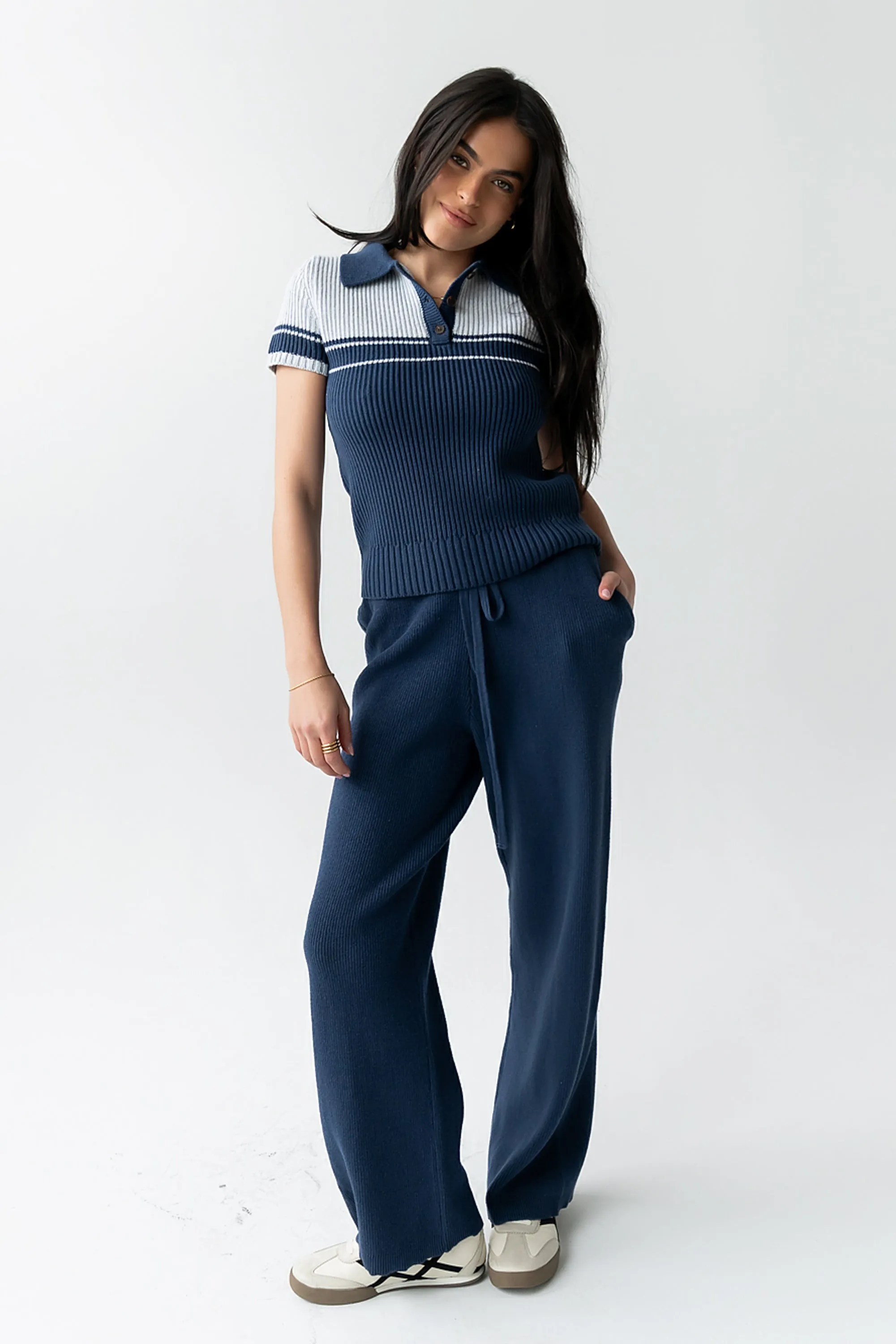 Brea Striped Pants in Blue - FINAL SALE sold by bohme product image thumbnail 3