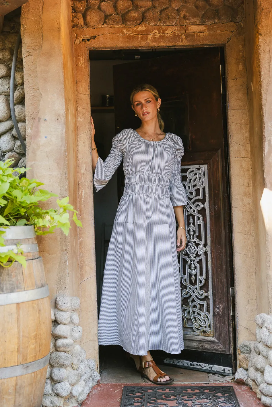 Kenny Stripe Smocked Maxi Dress - FINAL SALE sold by bohme product image thumbnail 2