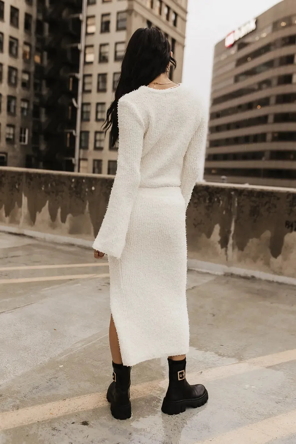 Briley Fuzzy Sweater in Cream sold by bohme product image thumbnail 3