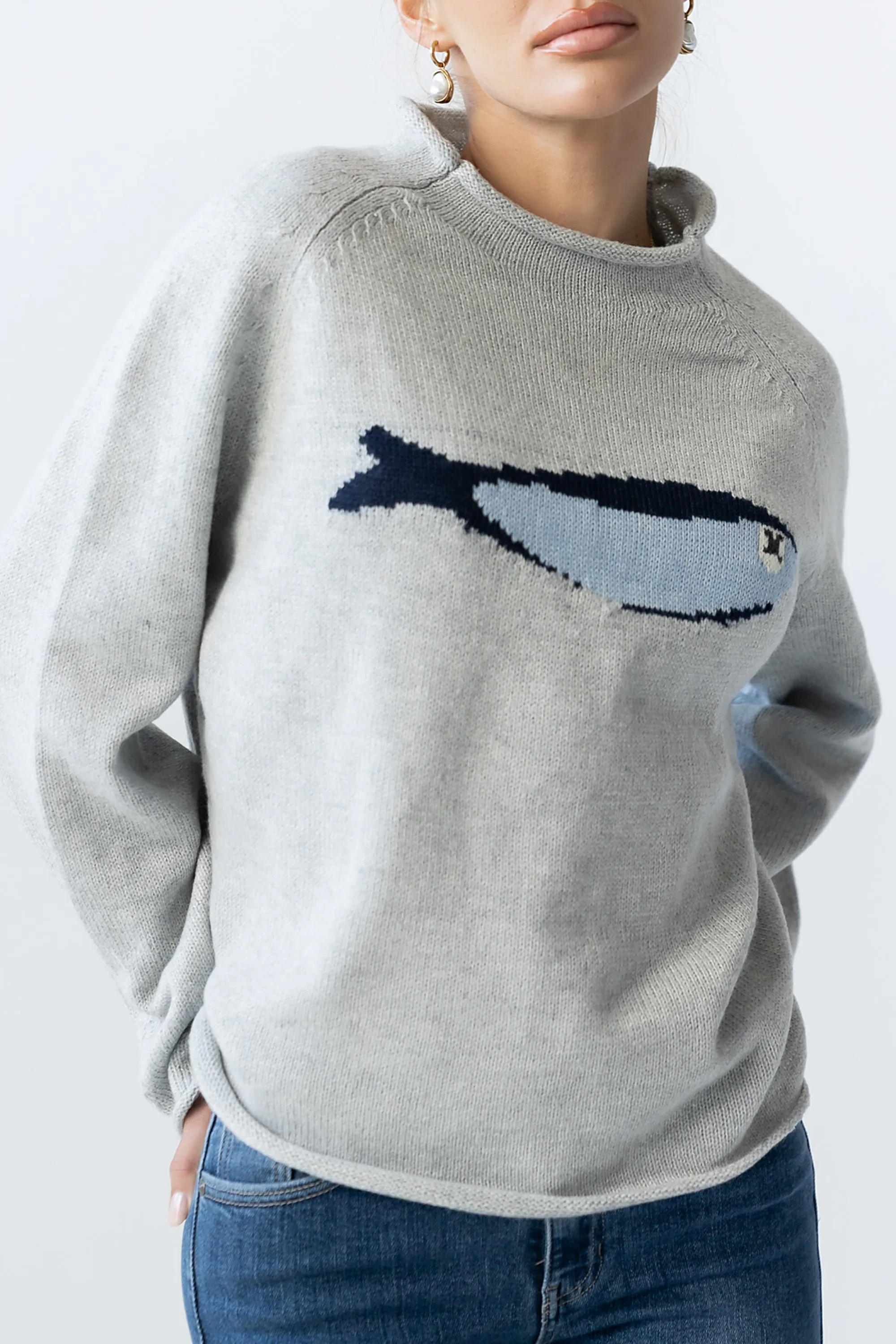 Brady Knit Sweater in Grey sold by bohme product image thumbnail 3