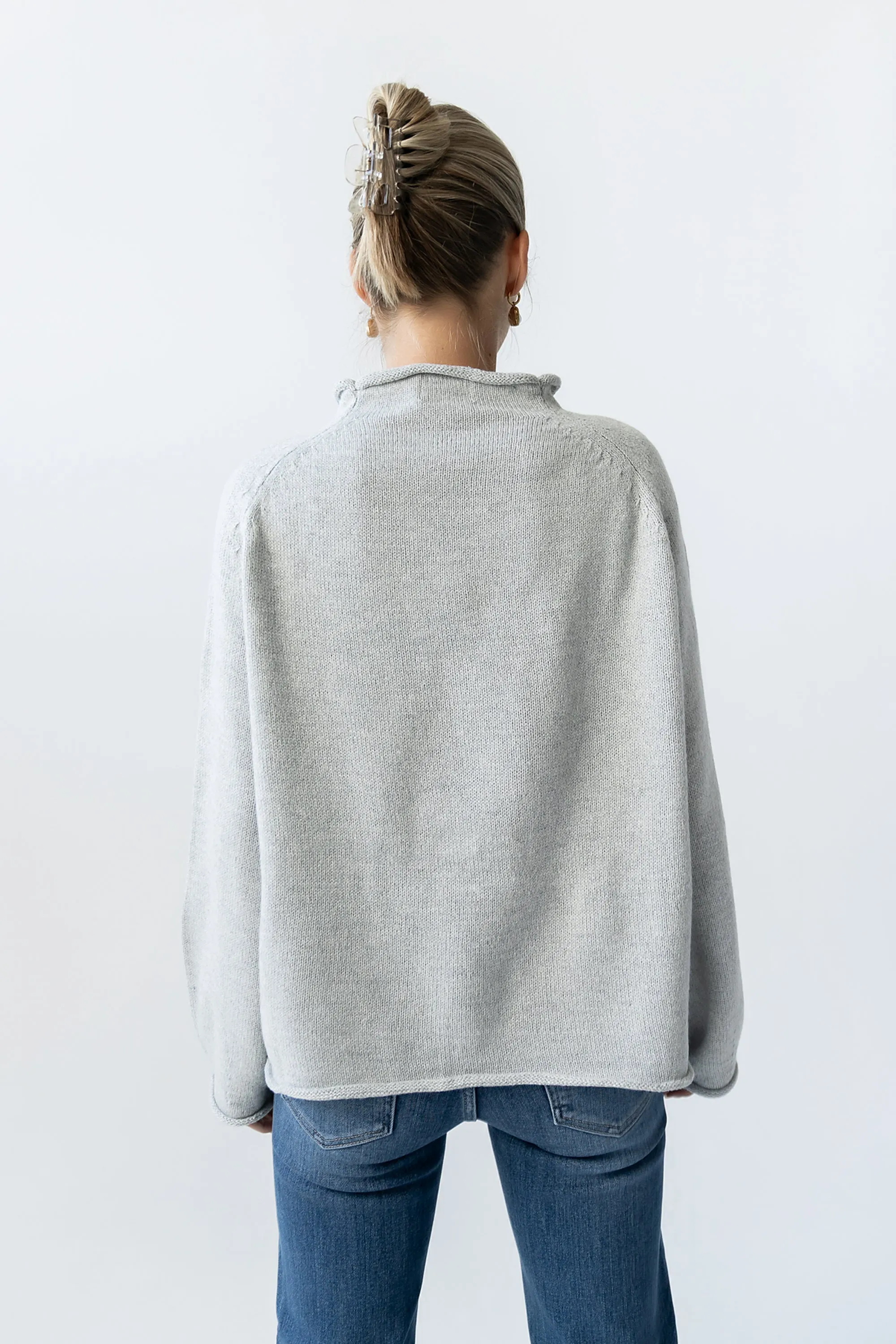 Brady Knit Sweater in Grey sold by bohme product image thumbnail 5