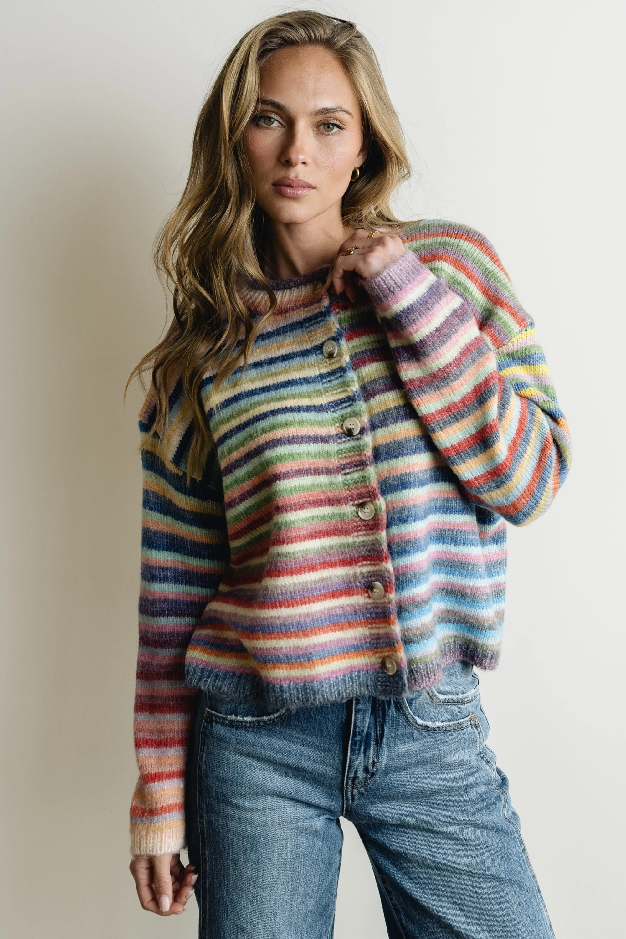 Emmy Knit Cardigan in Multi sold by bohme