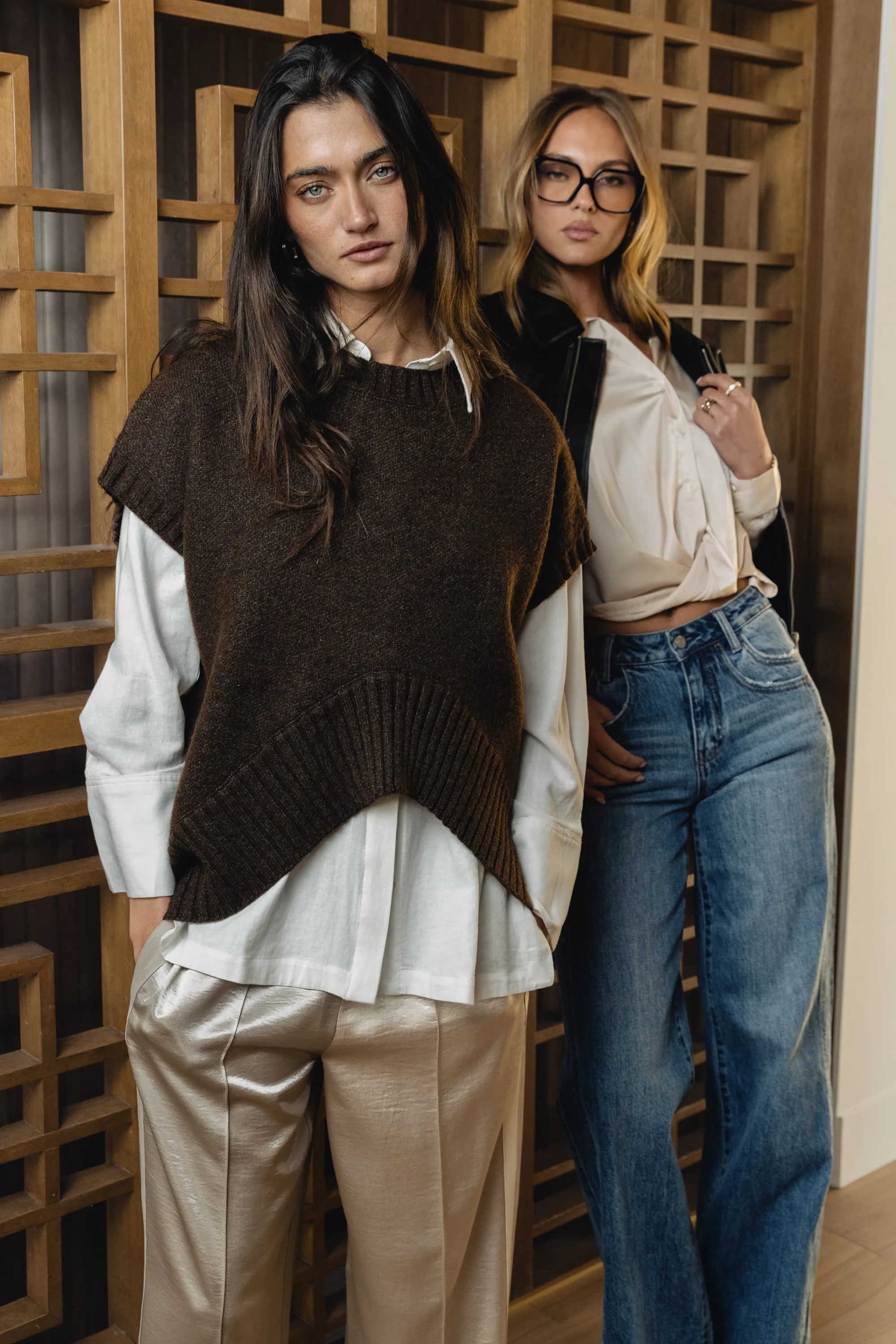 Paloma Knit Sweater in Brown sold by bohme