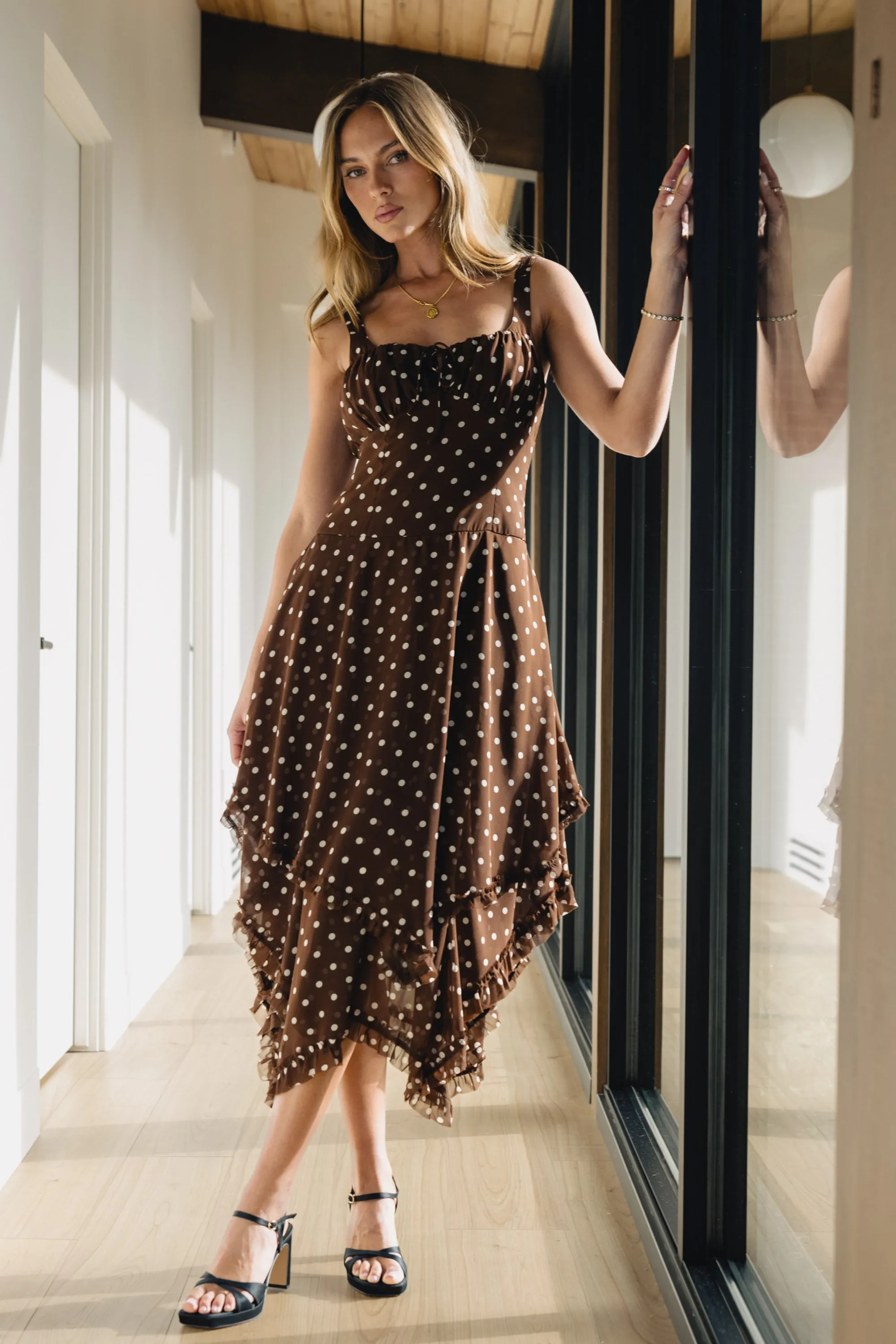 Katalina Polka Dot Maxi Dress sold by bohme