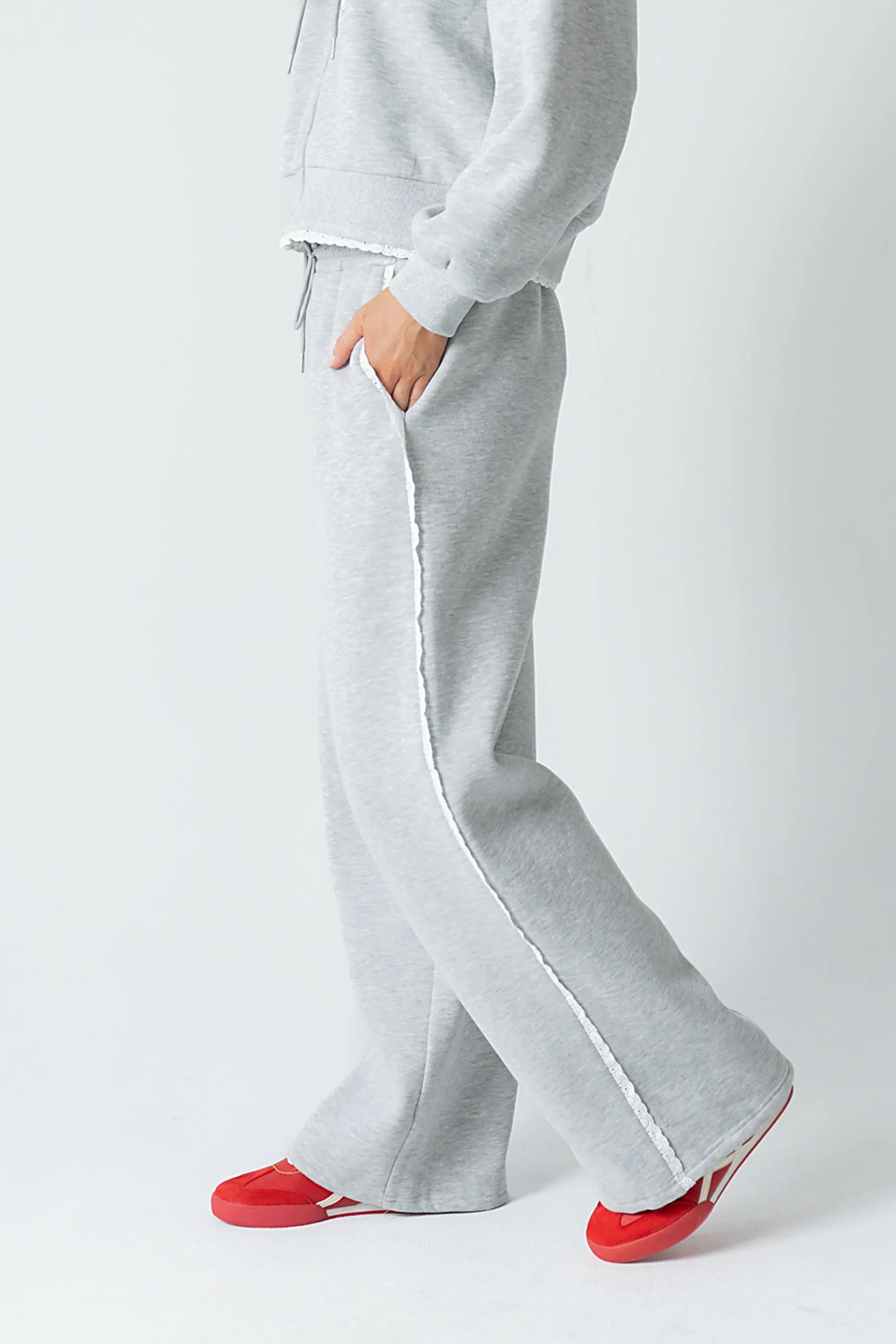 Sydney Lace Trim Sweatpants sold by bohme product image thumbnail 3