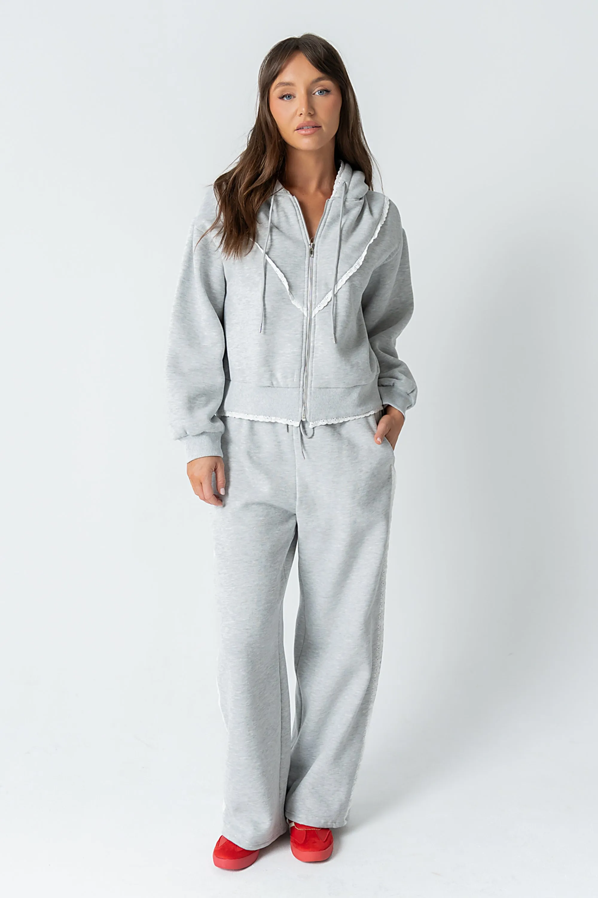 Sydney Lace Trim Sweatpants sold by bohme