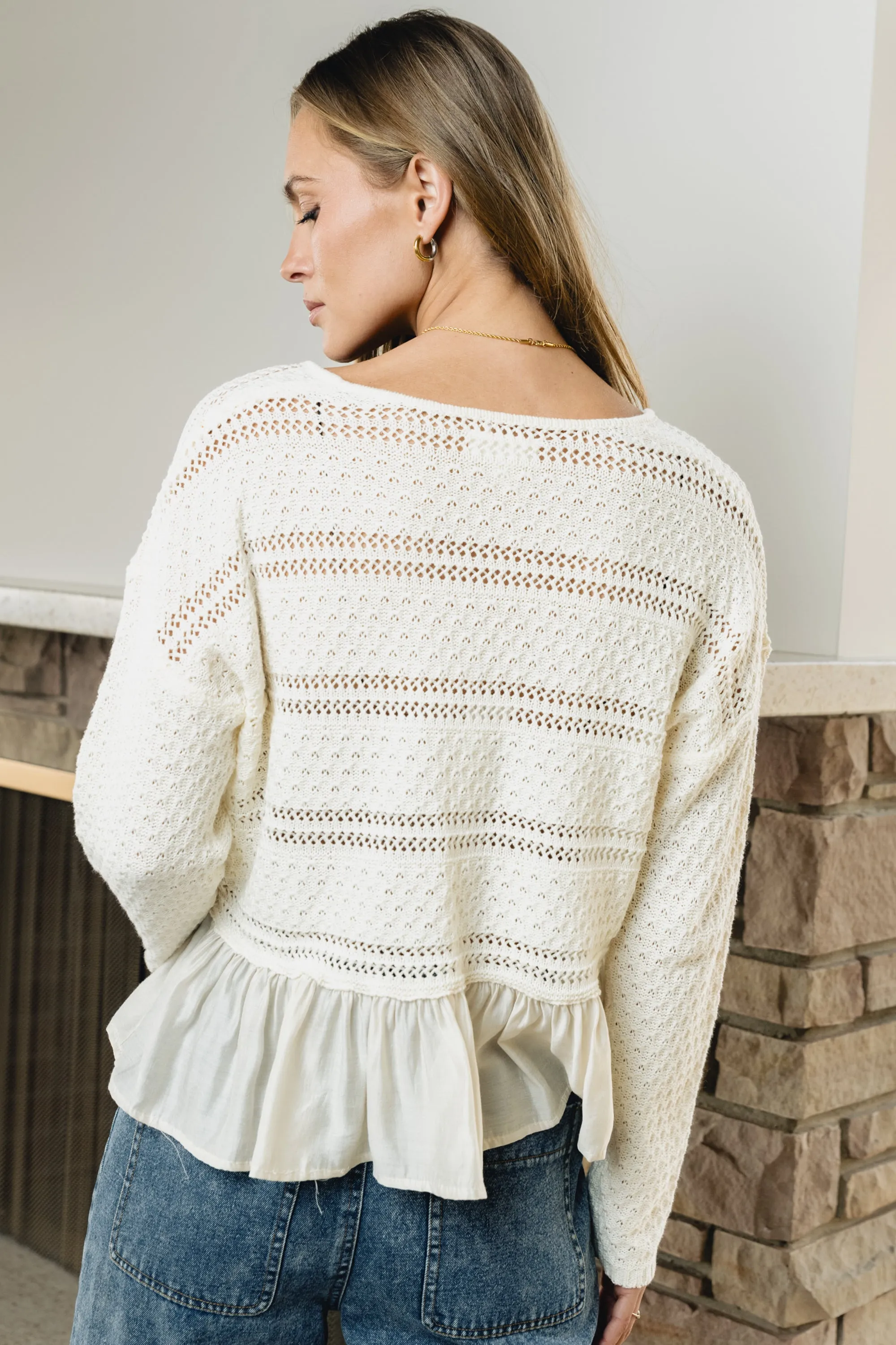 Susan Oversized Sweater in Ivory sold by bohme product image thumbnail 4