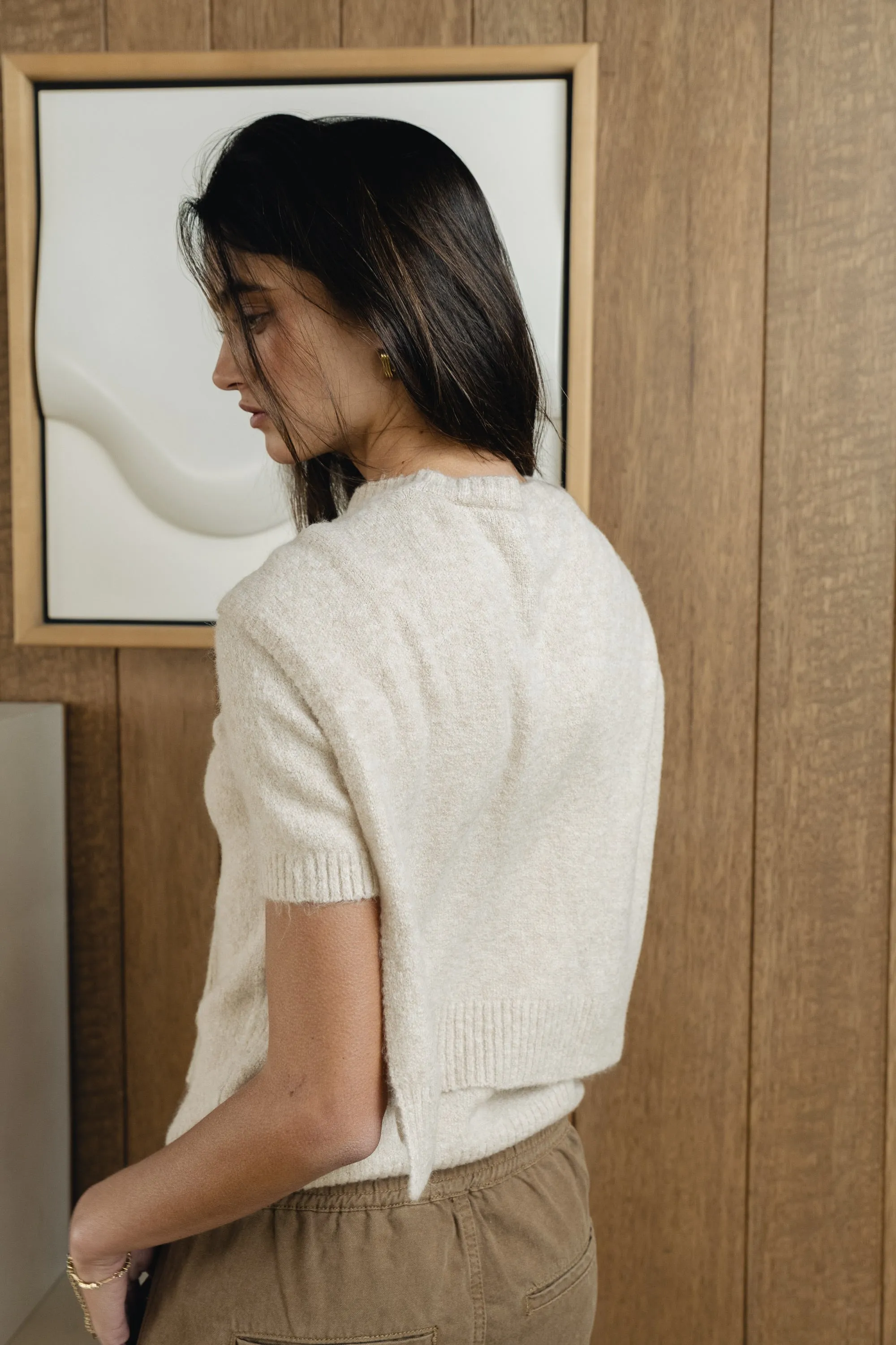 Cierra Tie Sweater in Natural sold by bohme product image thumbnail 5