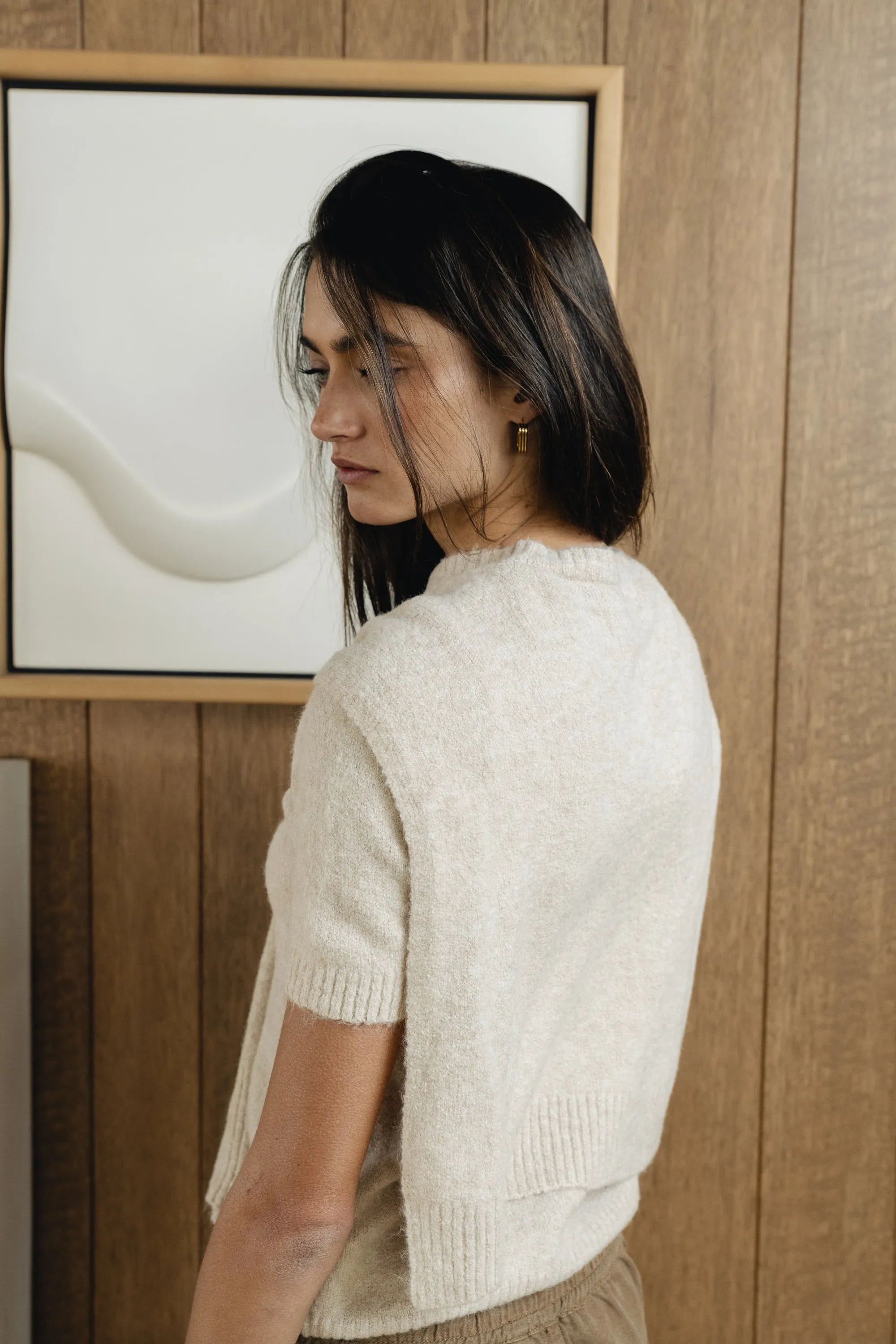 Cierra Tie Sweater in Natural sold by bohme product image thumbnail 2