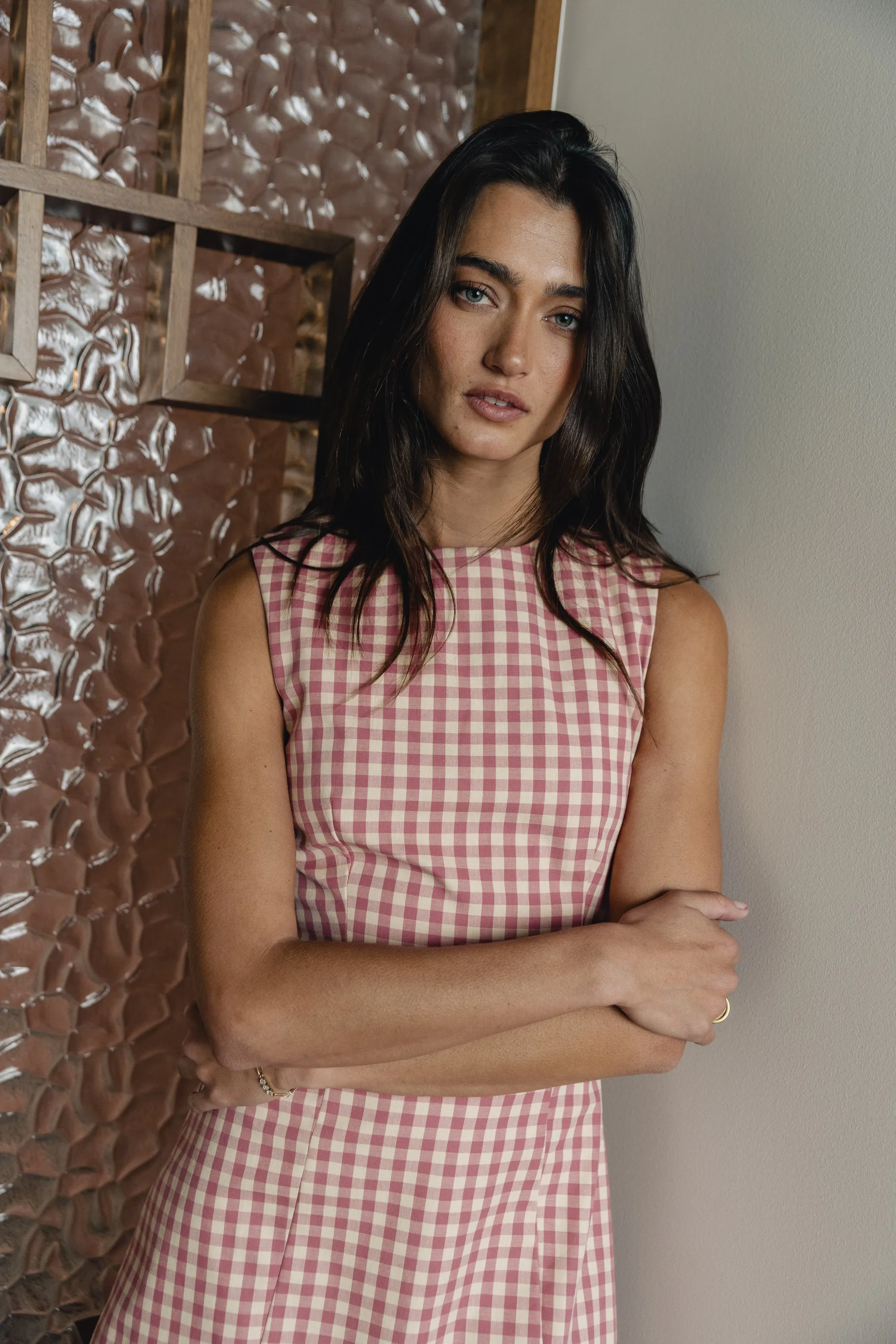 Brecken Gingham Mini Dress - FINAL SALE sold by bohme product image thumbnail 4