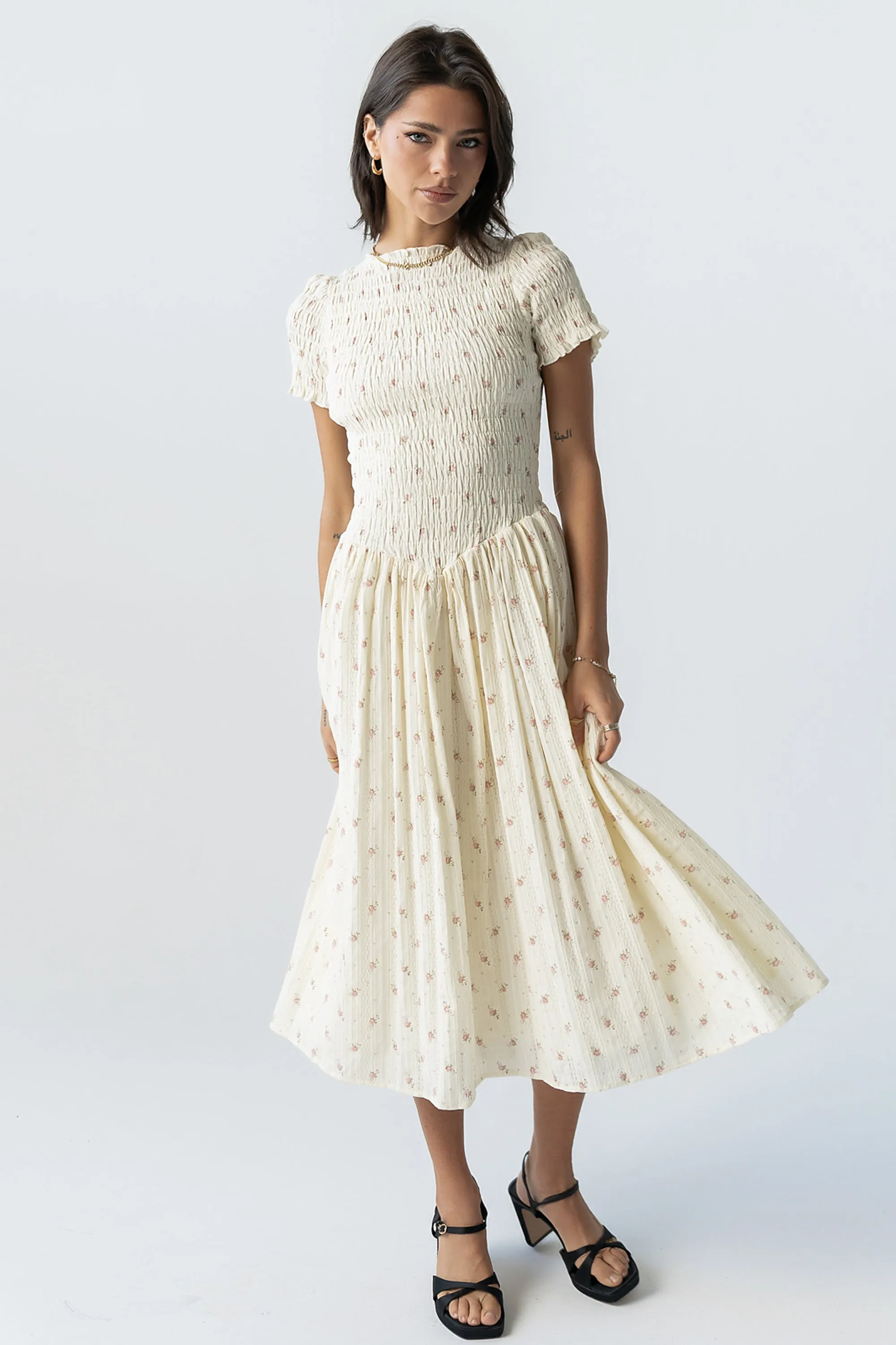 Jenny Smocked Midi Dress sold by bohme product image thumbnail 3