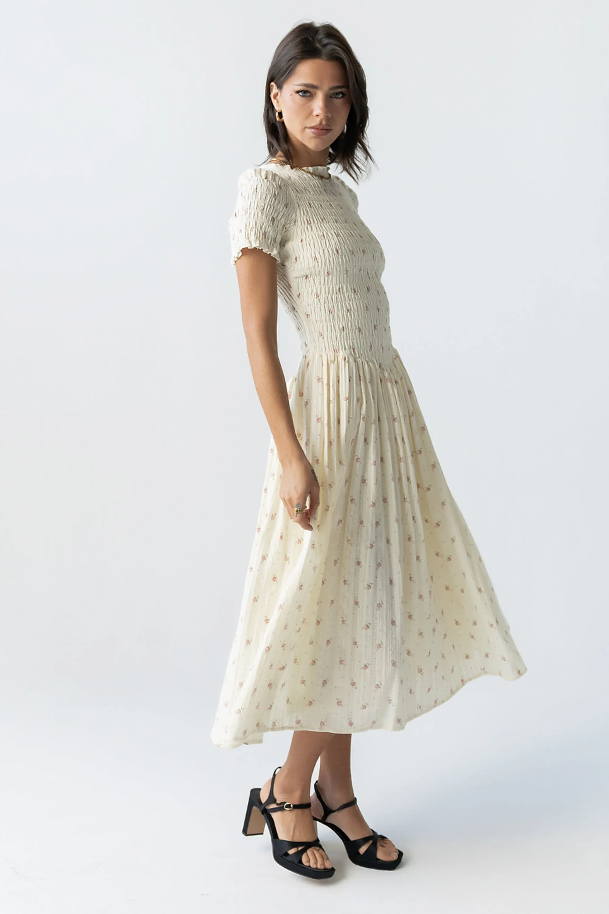 Jenny Smocked Midi Dress sold by bohme product image thumbnail 4