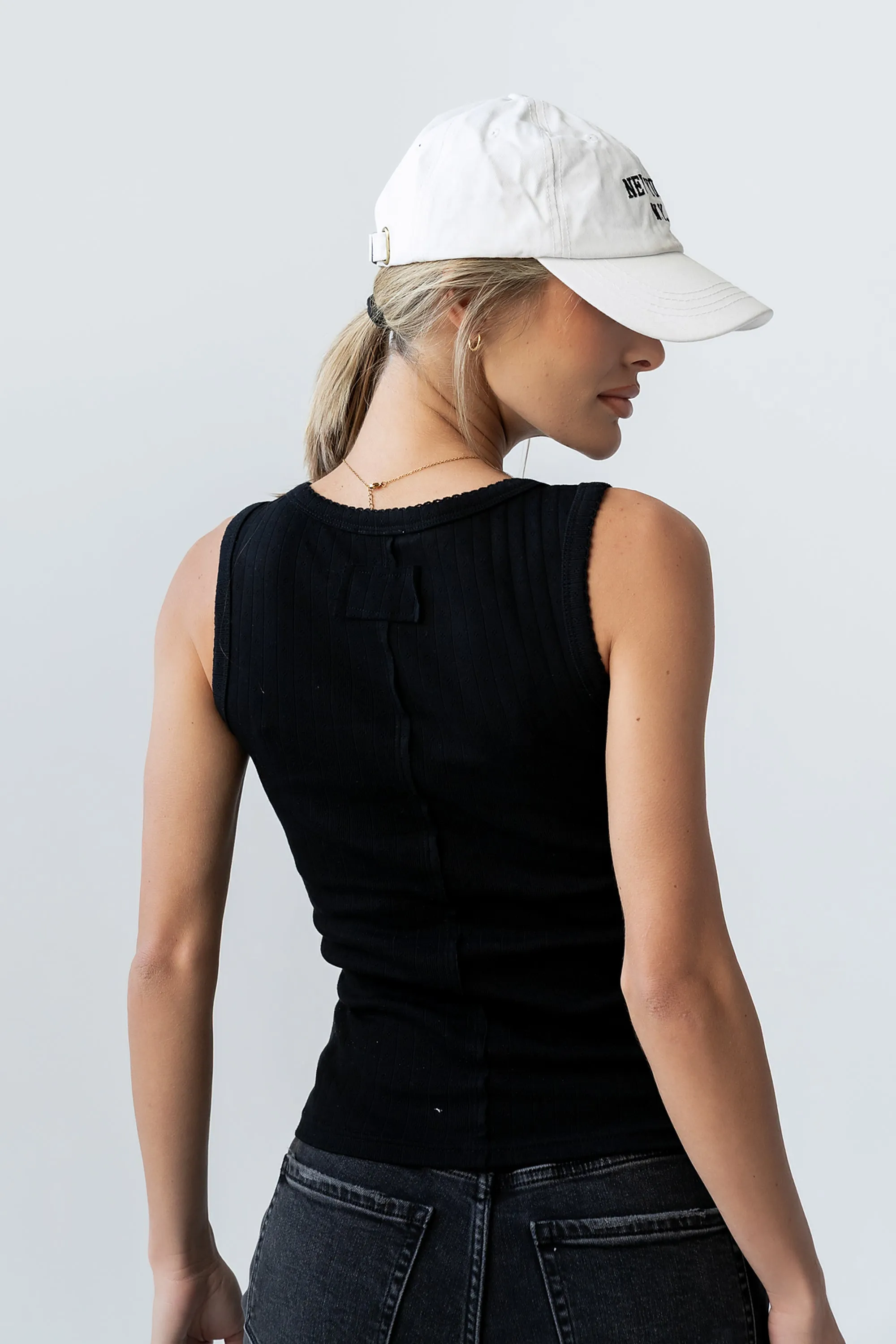 Apollo Knit Tank Top in Black sold by bohme product image thumbnail 2