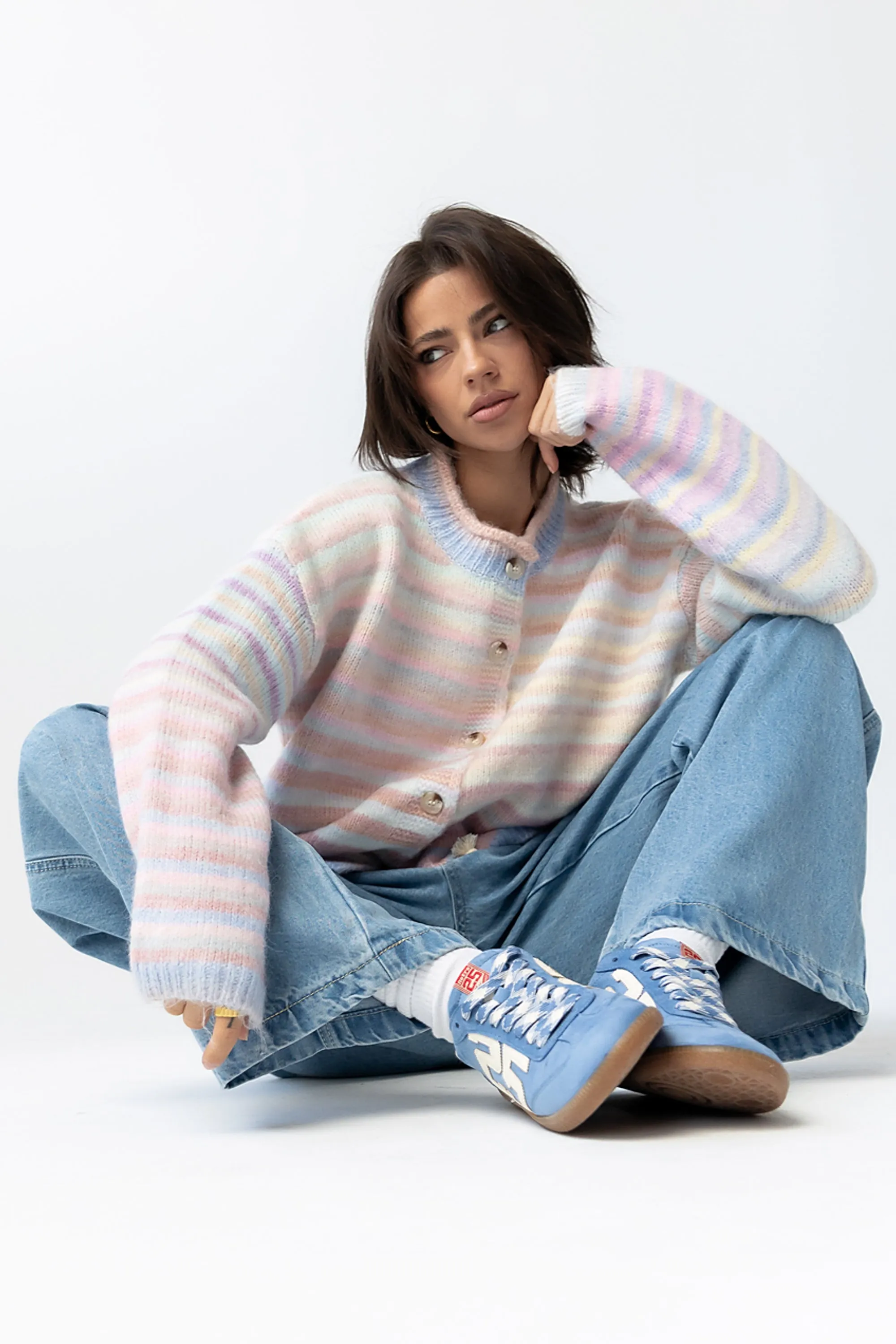 Emmy Knit Cardigan in Pink sold by bohme product image thumbnail 3