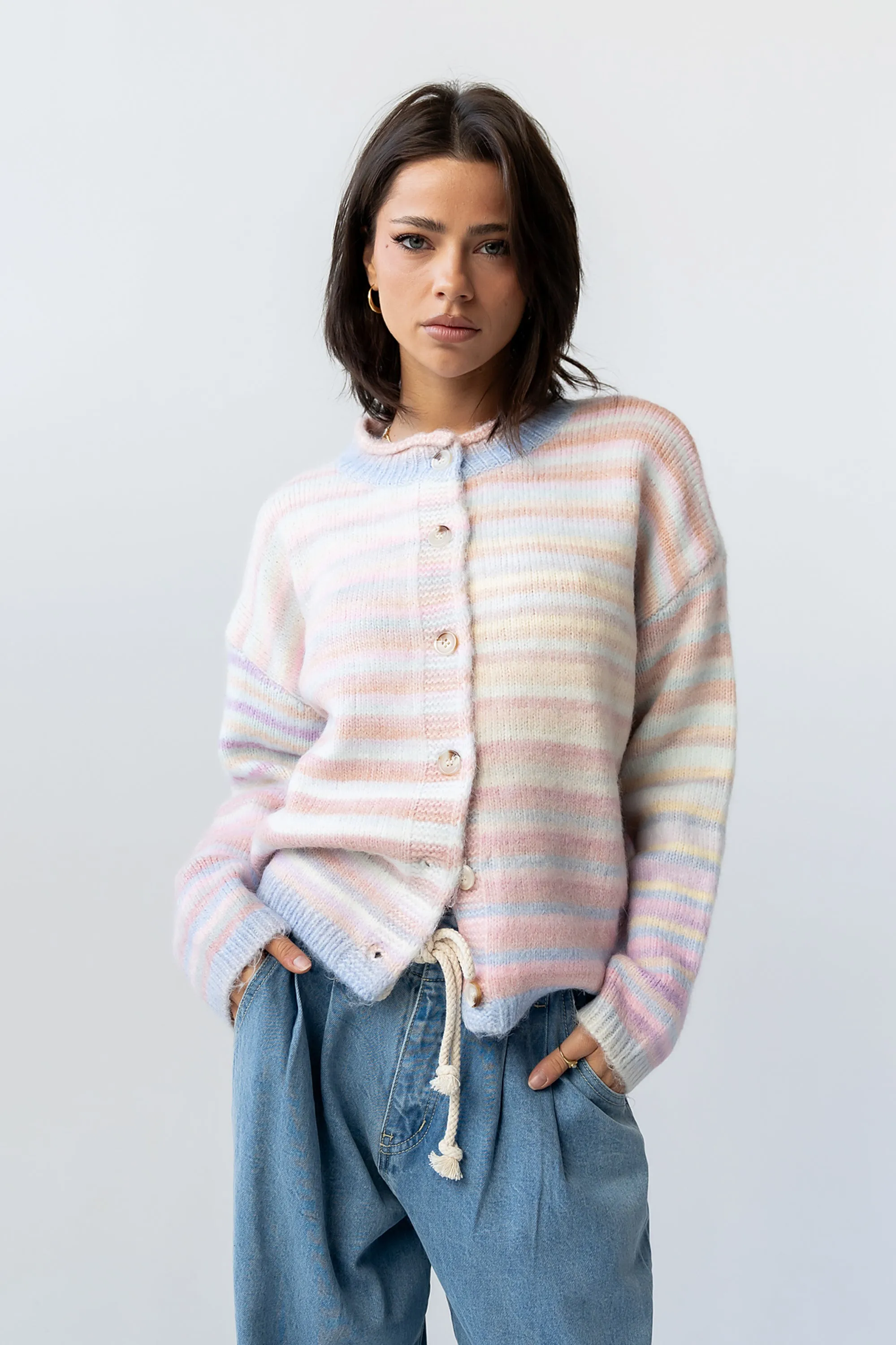 Emmy Knit Cardigan in Pink sold by bohme product image thumbnail 4