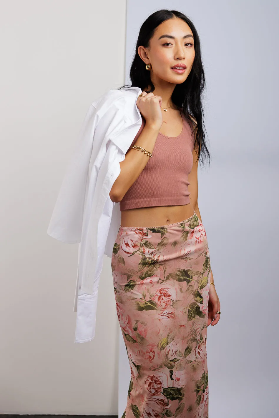 Safiya Cropped Tank in Terracotta - FINAL SALE sold by bohme product image thumbnail 3