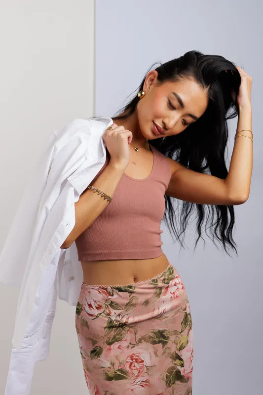 Safiya Cropped Tank in Terracotta - FINAL SALE sold by bohme